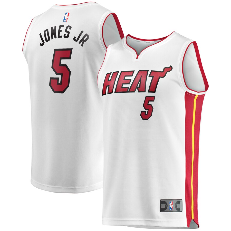 Derrick Jones Jr. Miami Heat Fanatics Branded Youth Fast Break Replica Player Jersey White - Association Edition
