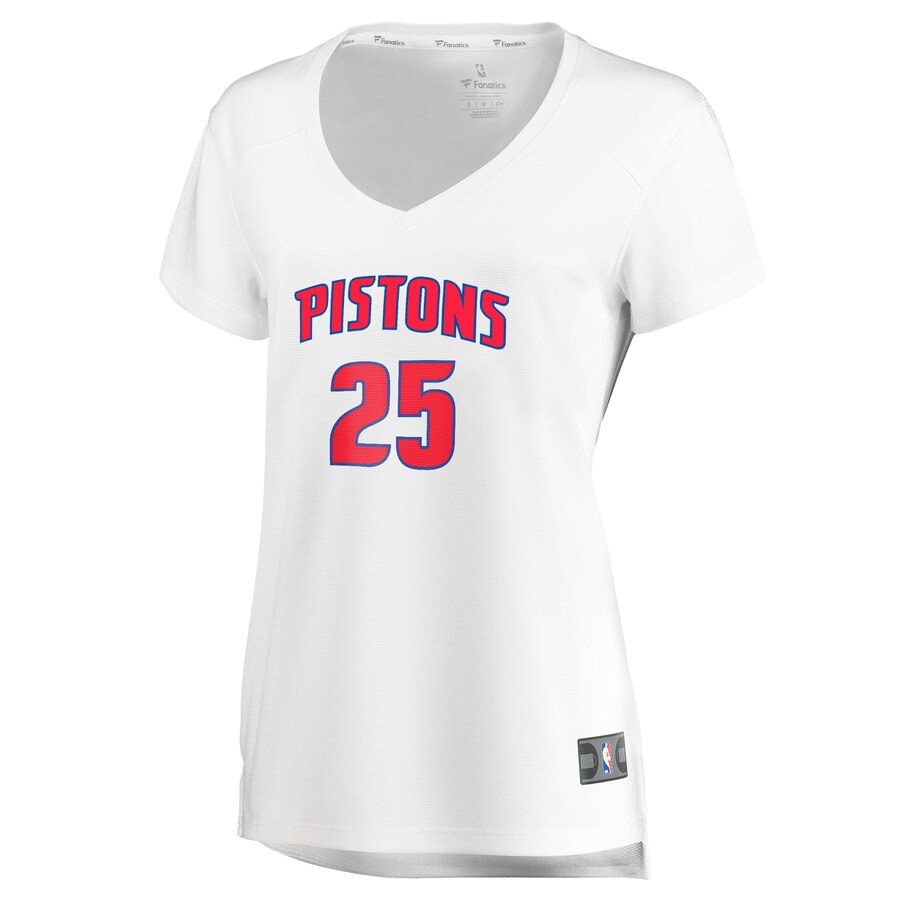 Alternative view of Derrick Rose Detroit Pistons Fanatics Branded Women's Fast Break Replica Player Jersey - Association Edition - White