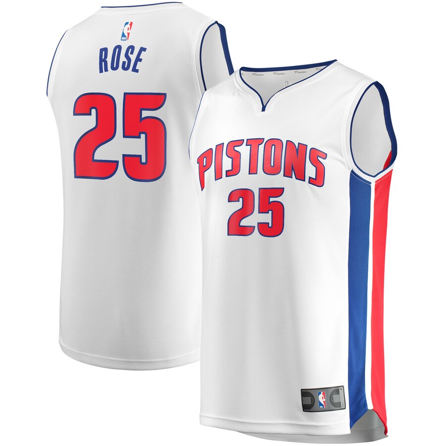 Derrick Rose Detroit Pistons Fanatics Branded Youth Fast Break Replica Player Jersey - Association Edition - White