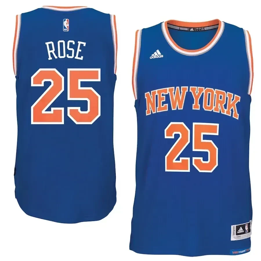 Derrick Rose New York Knicks Climacool Road Swingman Jersey - Royal - JS170 