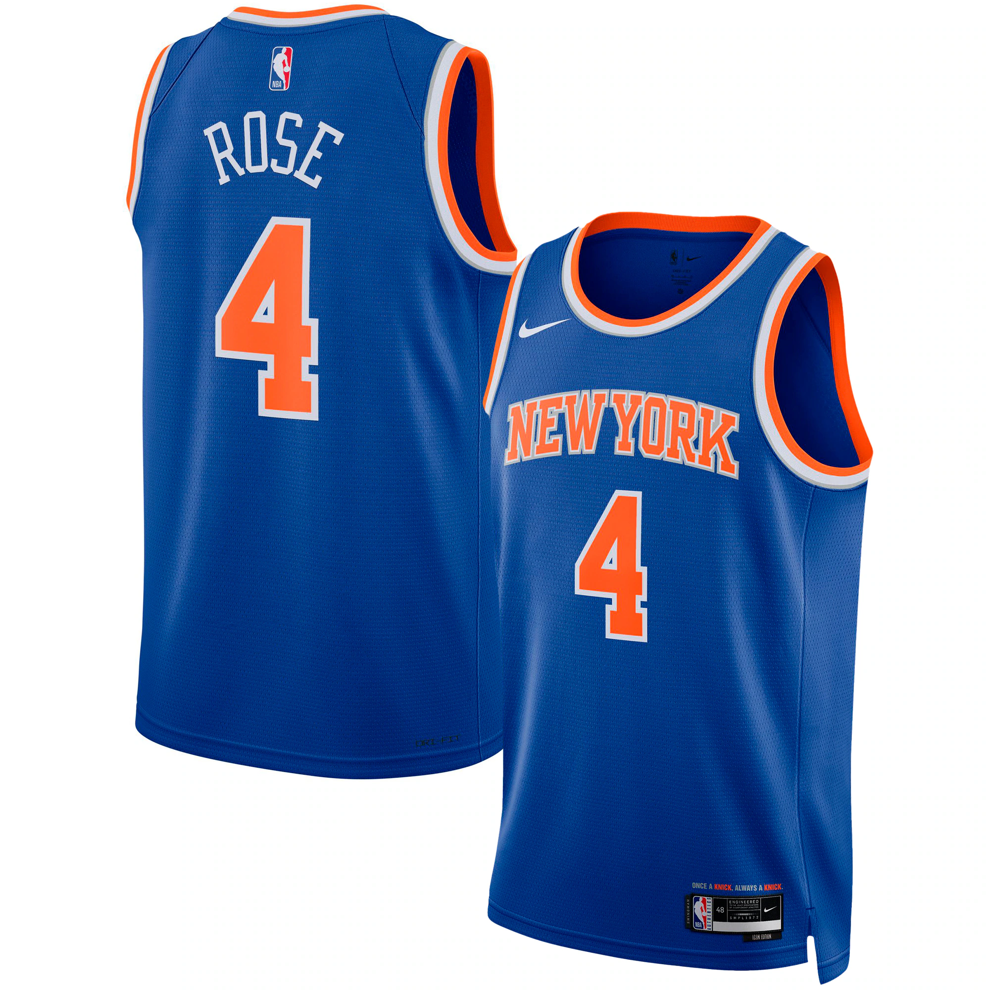 Derrick Rose New York Knicks Unisex Swingman Jersey - Icon Edition - Blue