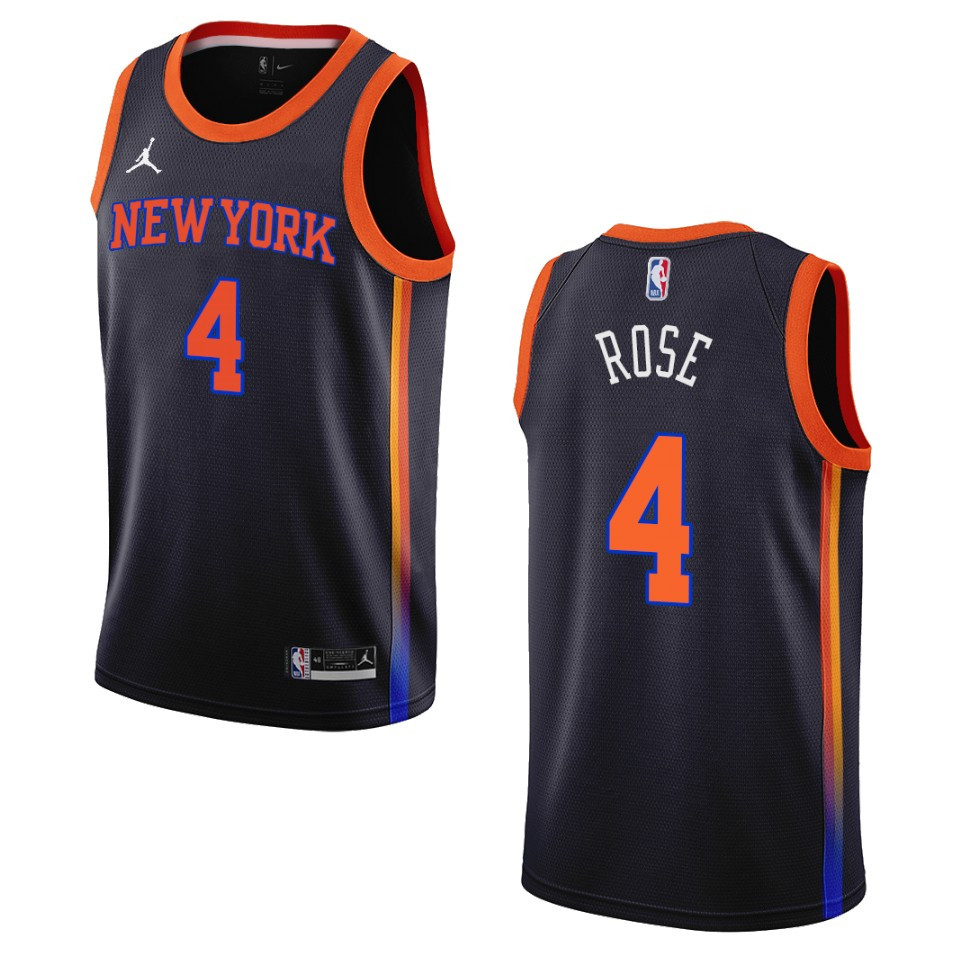 Derrick Rose Statement Edition New York Knicks 2022-23 Black Swingman Jersey