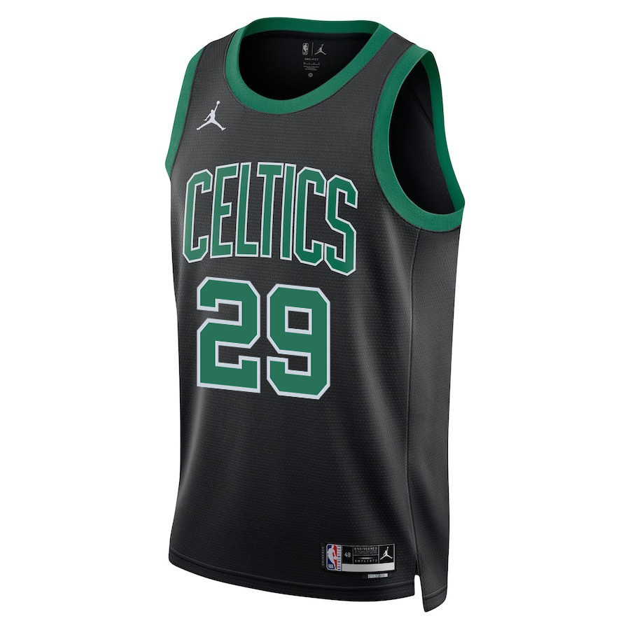 Alternative view of Derrick White 29 Boston Celtics 2024 FINALS CHAMPIONS Swingman Jersey - Statement Edition - Black - JS624