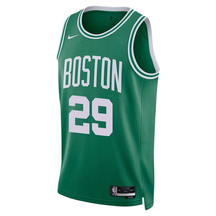 Alternative view of Derrick White 29 Boston Celtics 2024 FINALS PATCH Icon Edition Jersey - Kelly Green - JS260