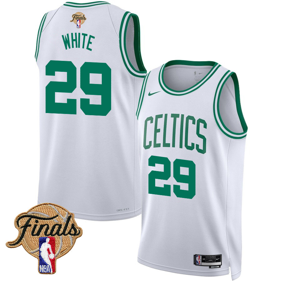 Derrick White 29 Boston Celtics 2024 FINALS PATCH Swingman Jersey - Association Edition - White - JS425
