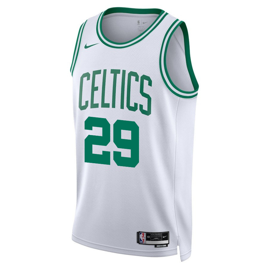 Alternative view of Derrick White 29 Boston Celtics 2024 FINALS PATCH Swingman Jersey - Association Edition - White - JS425