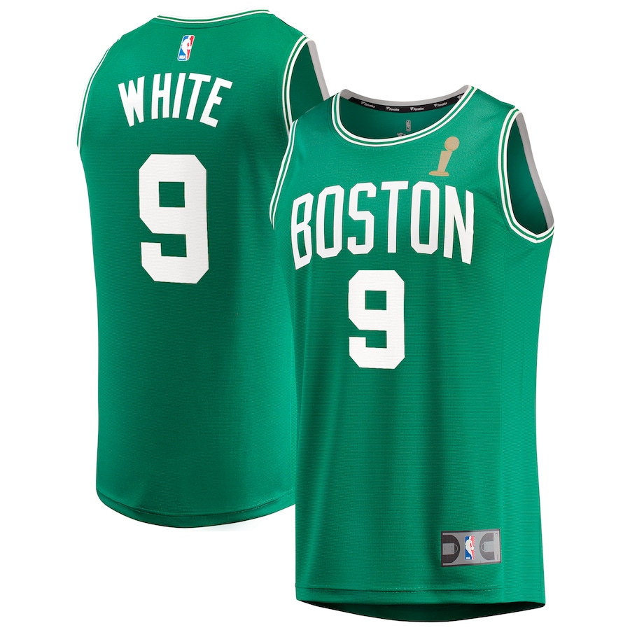 Derrick White 9 Boston Celtics 2024 FINALS CHAMPIONS Jersey - Kelly Green - Icon Edition - JS244