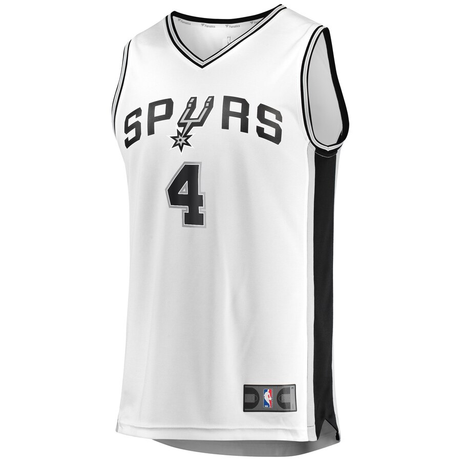 Alternative view of Derrick White San Antonio Spurs Fanatics Branded Fast Break Replica Player Jersey – Association Edition – White
