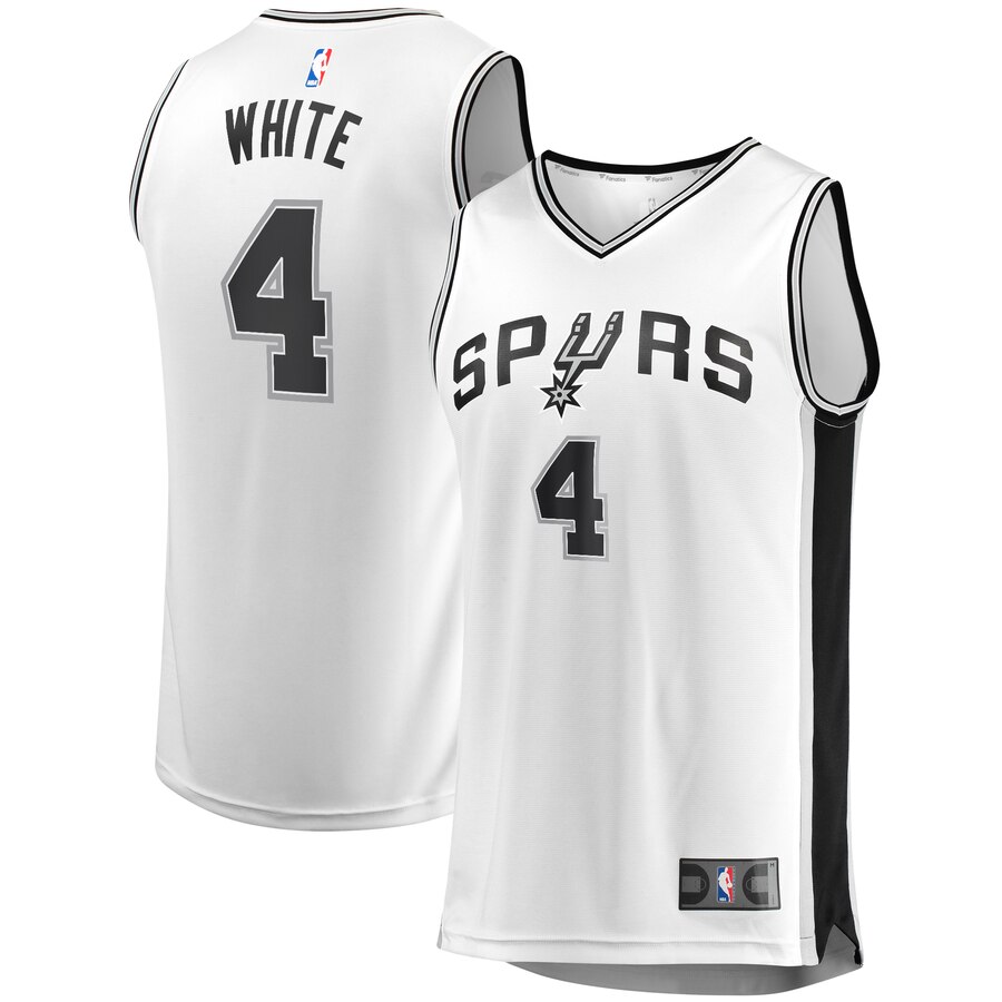 Derrick White San Antonio Spurs Fanatics Branded Fast Break Replica Player Jersey – Association Edition – White