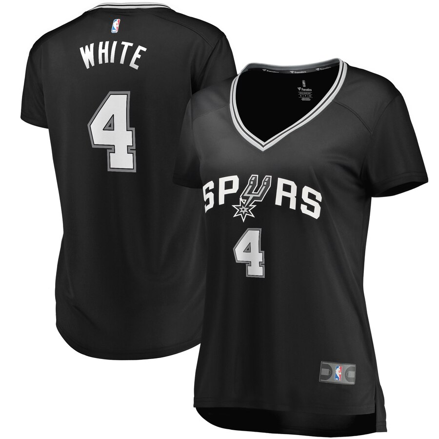 Derrick White San Antonio Spurs Fanatics Branded Women's Fast Break Replica Player Jersey - Icon Edition - Black