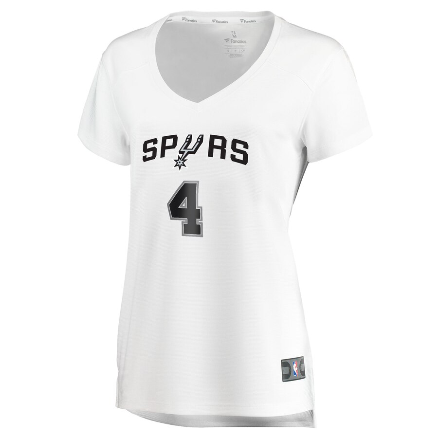 Alternative view of Derrick White San Antonio Spurs Fanatics Branded Women’s Fast Break Replica Player Jersey – Association Edition – White