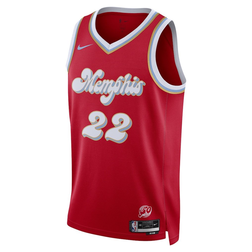 Alternative view of Desmond Bane 22 Memphis Grizzlies Unisex 2024/25 Swingman Player Jersey - City Edition - Red - JS709 
