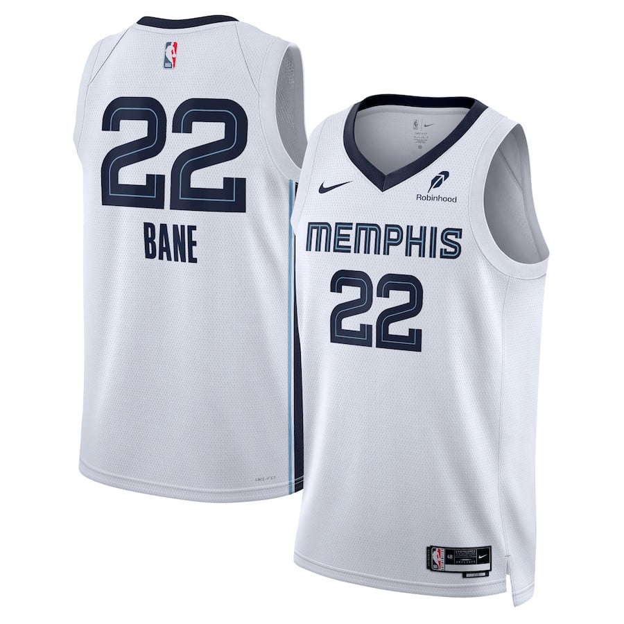 Desmond Bane 22 Memphis Grizzlies Unisex Swingman Badge Player Jersey - Association Edition - White - JS454 