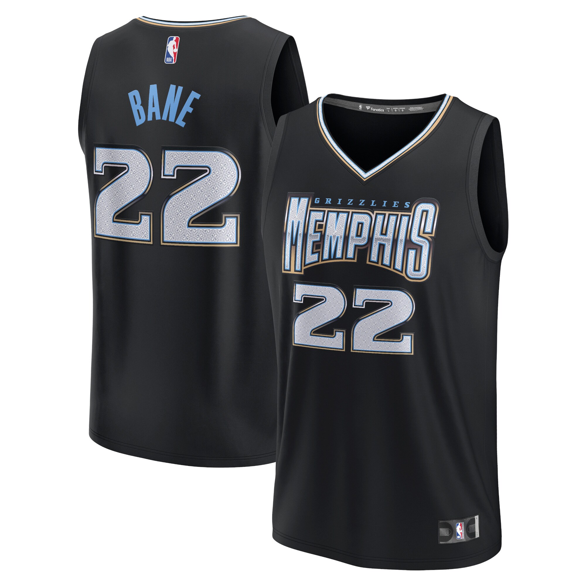 Alternative view of Desmond Bane Memphis Grizzlies Fanatics Branded Youth 2022/23 Fastbreak Jersey - City Edition - Black