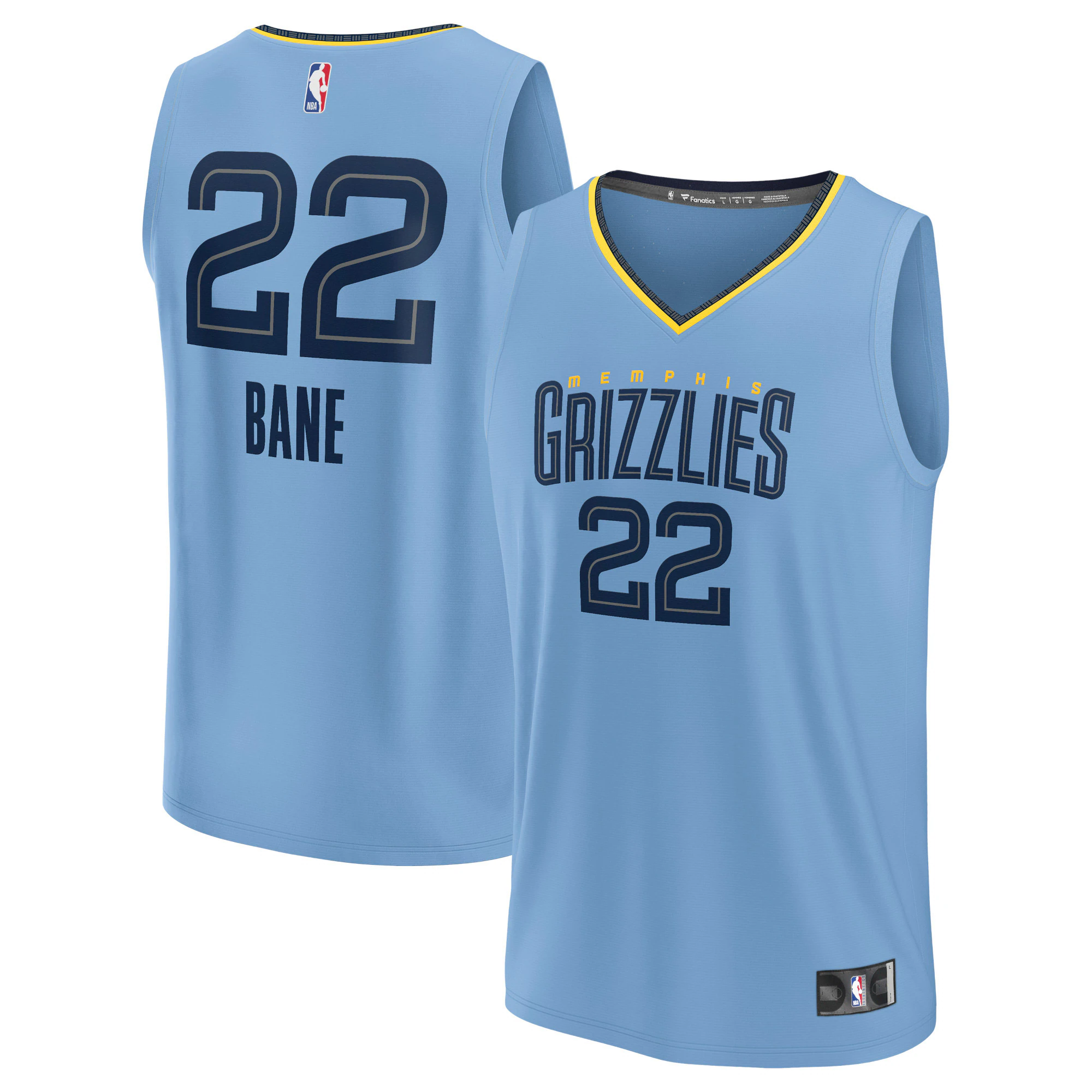 Desmond Bane Memphis Grizzlies Fanatics Branded Youth Fast Break Player Jersey - Statement Edition - Light Blue