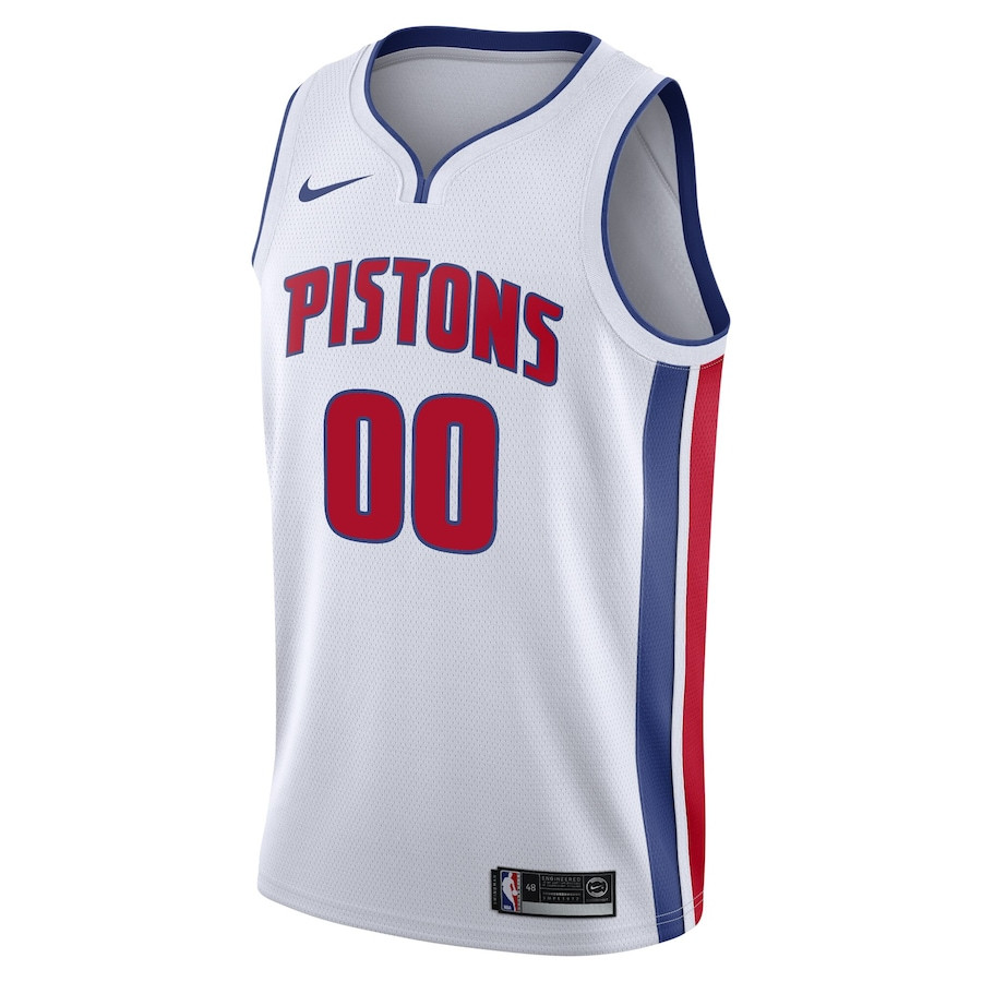 Alternative view of Detroit Pistons 2023/24 Association Swingman Custom Men Jersey - White - JS398 