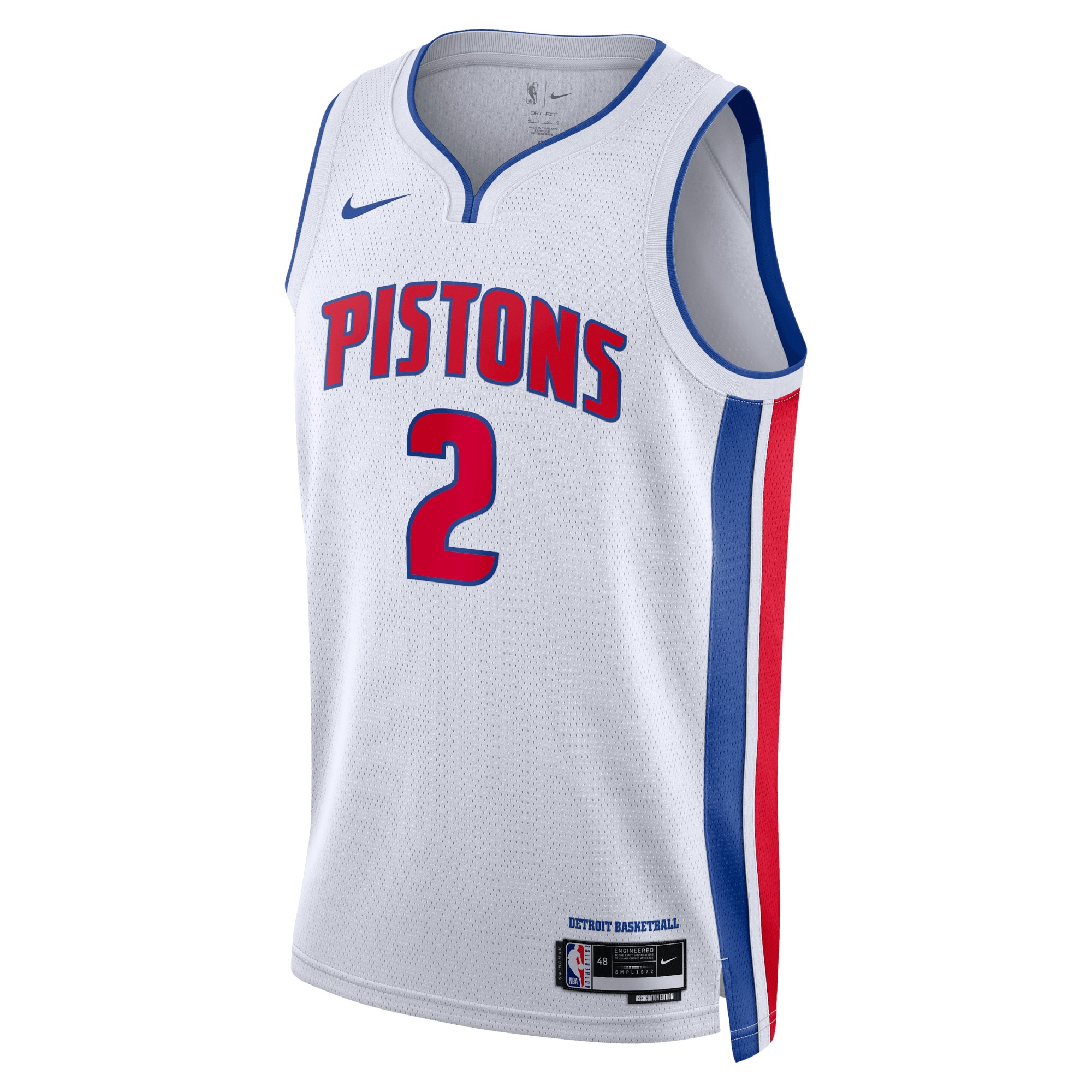 Detroit Pistons Association Edition Swingman Jersey - White - Cade Cunningham - Unisex - JS866 