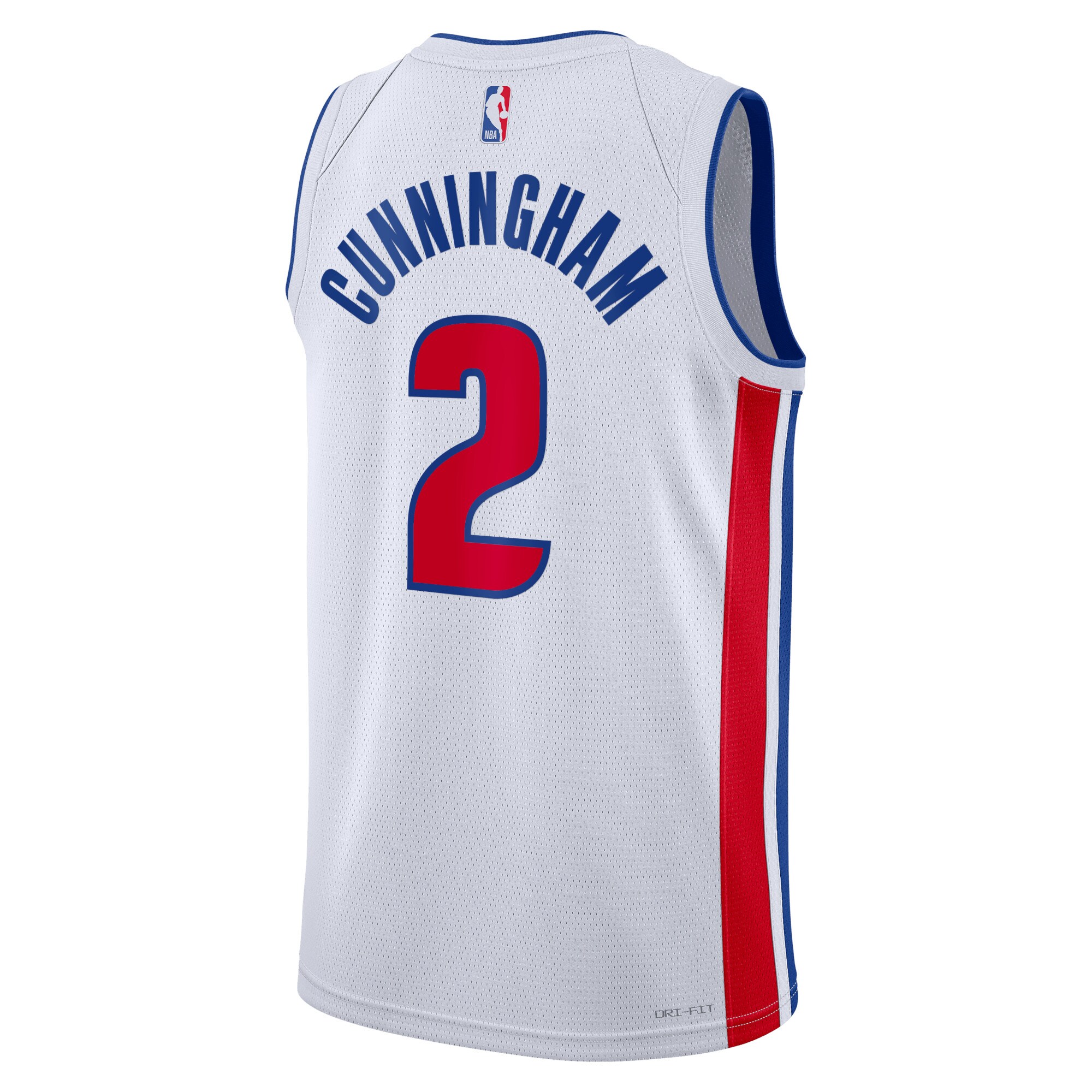 Alternative view of Detroit Pistons Association Edition Swingman Jersey - White - Cade Cunningham - Unisex - JS866 