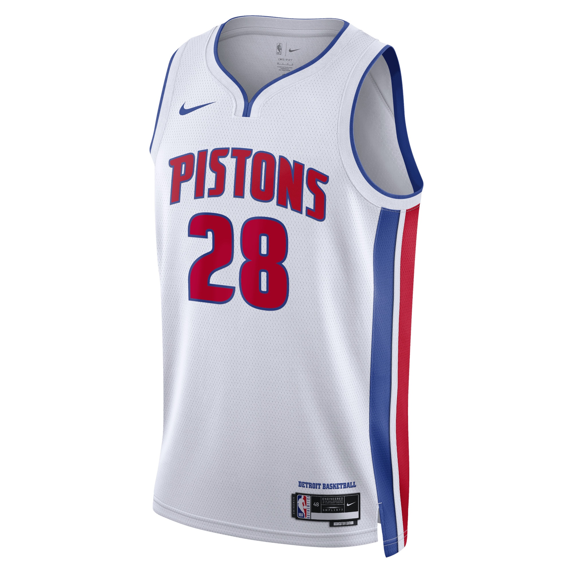 Detroit Pistons Association Edition Swingman Jersey - White - Isaiah Stewart - Unisex - JS216 