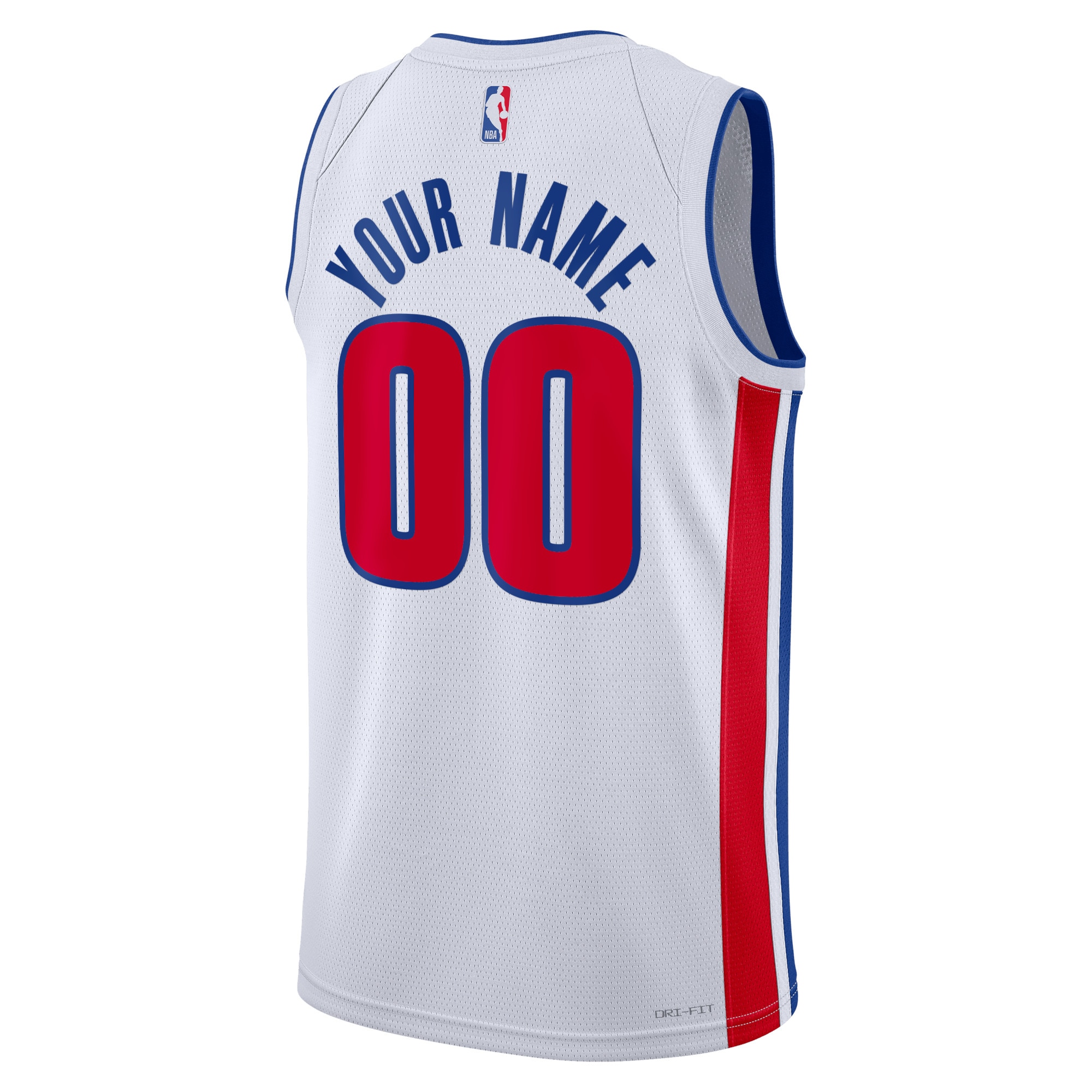 Alternative view of Detroit Pistons Association Swingman Jersey - Custom - Unisex - JS972 