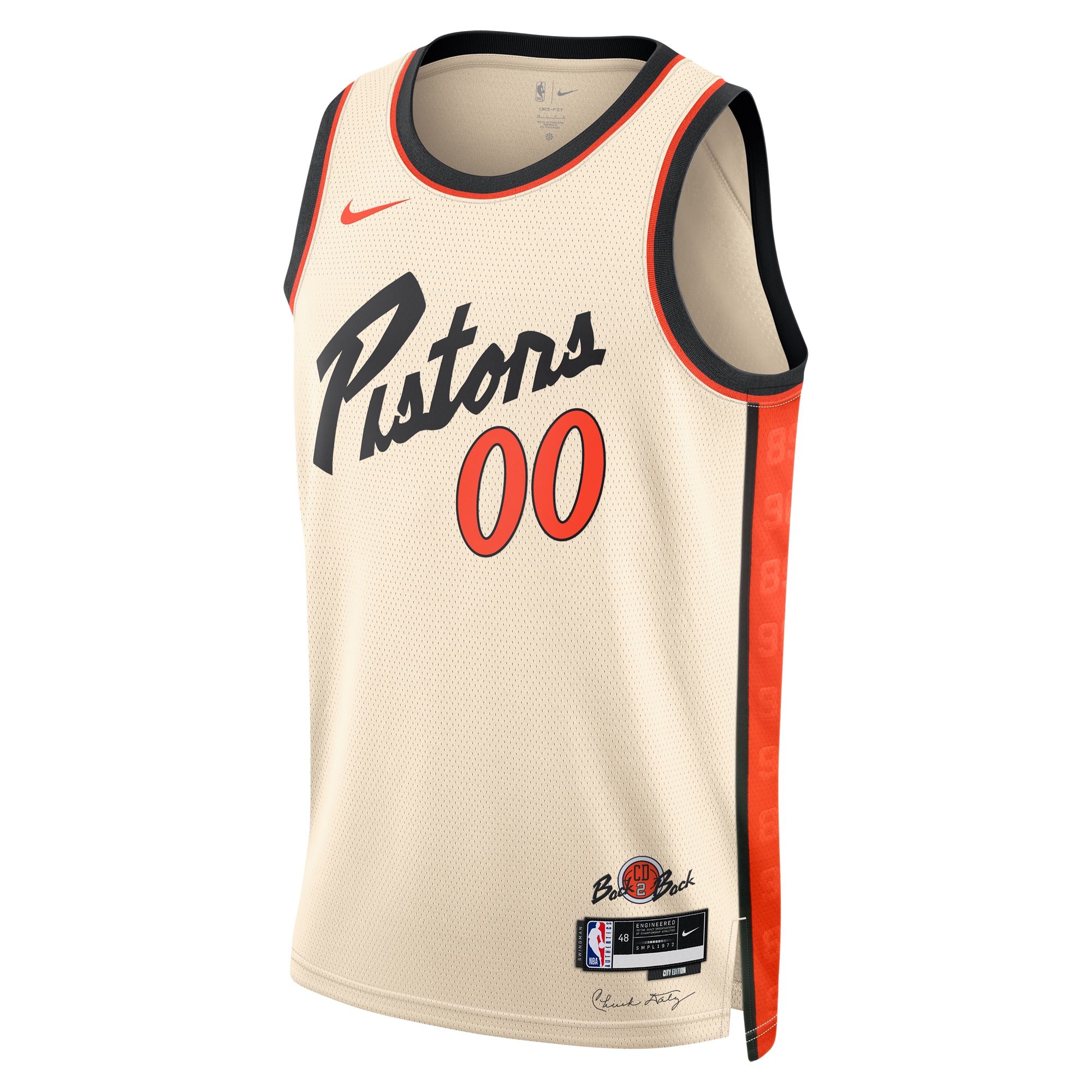 Alternative view of Detroit Pistons City Edition Swingman Jersey 2024 - Custom - Unisex - JS508 