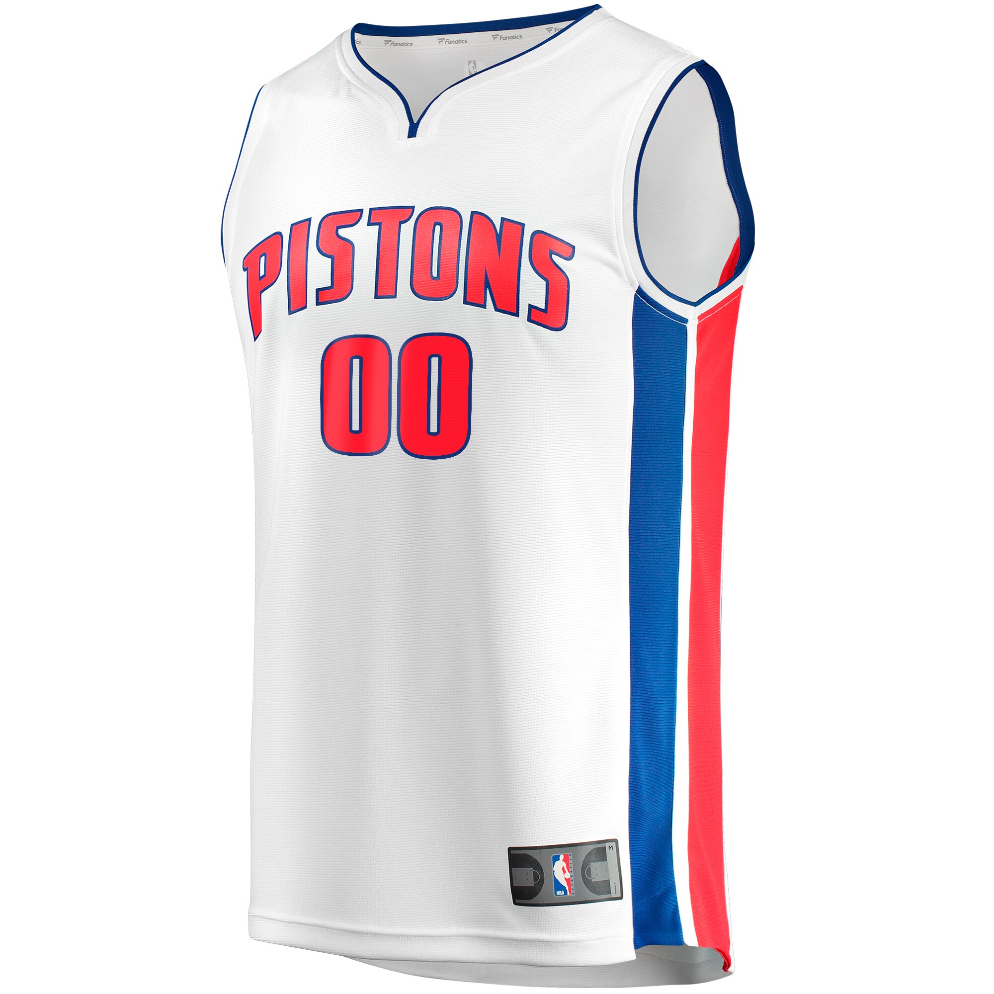 Alternative view of Detroit Pistons Fanatics Youth Fast Break Replica Custom Jersey - Association Edition - White