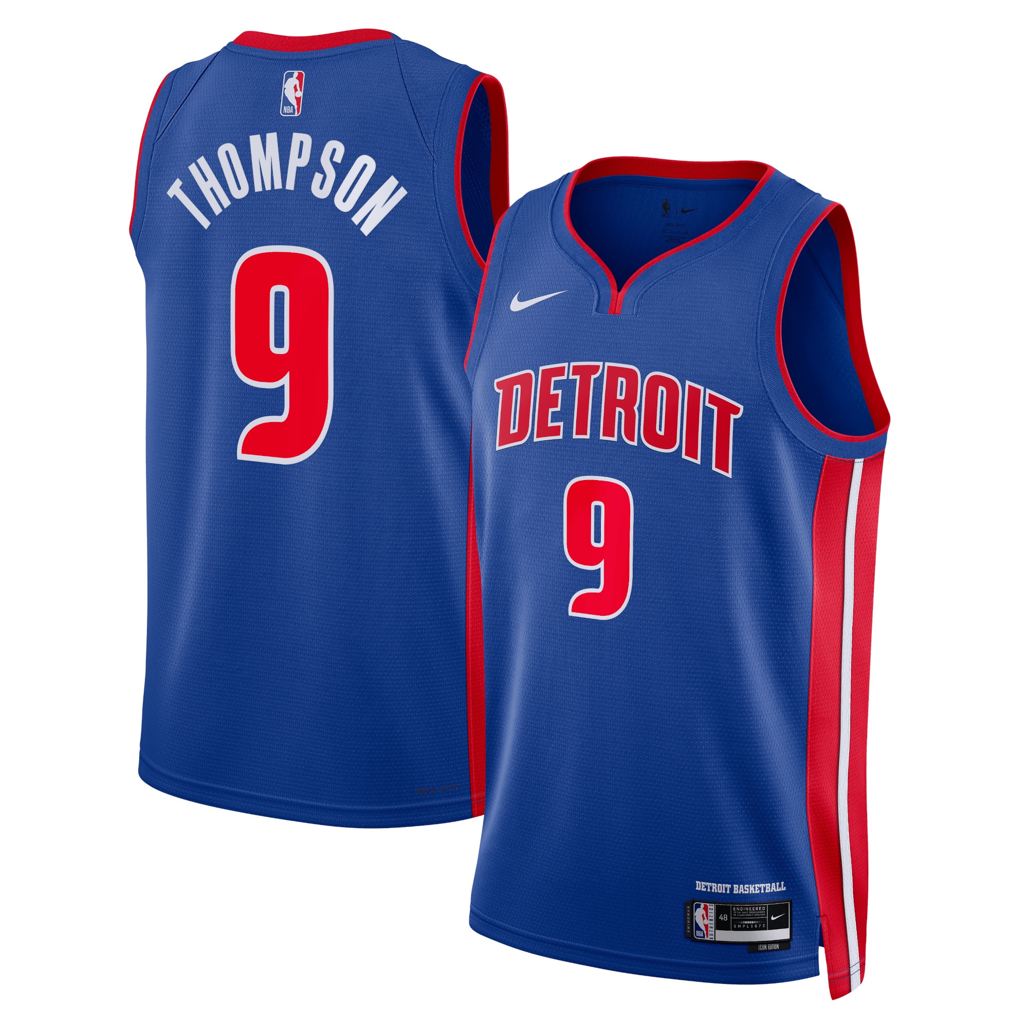 Detroit Pistons Icon Edition Swingman Jersey - Blue - Ausar Thompson - Unisex - JS400 