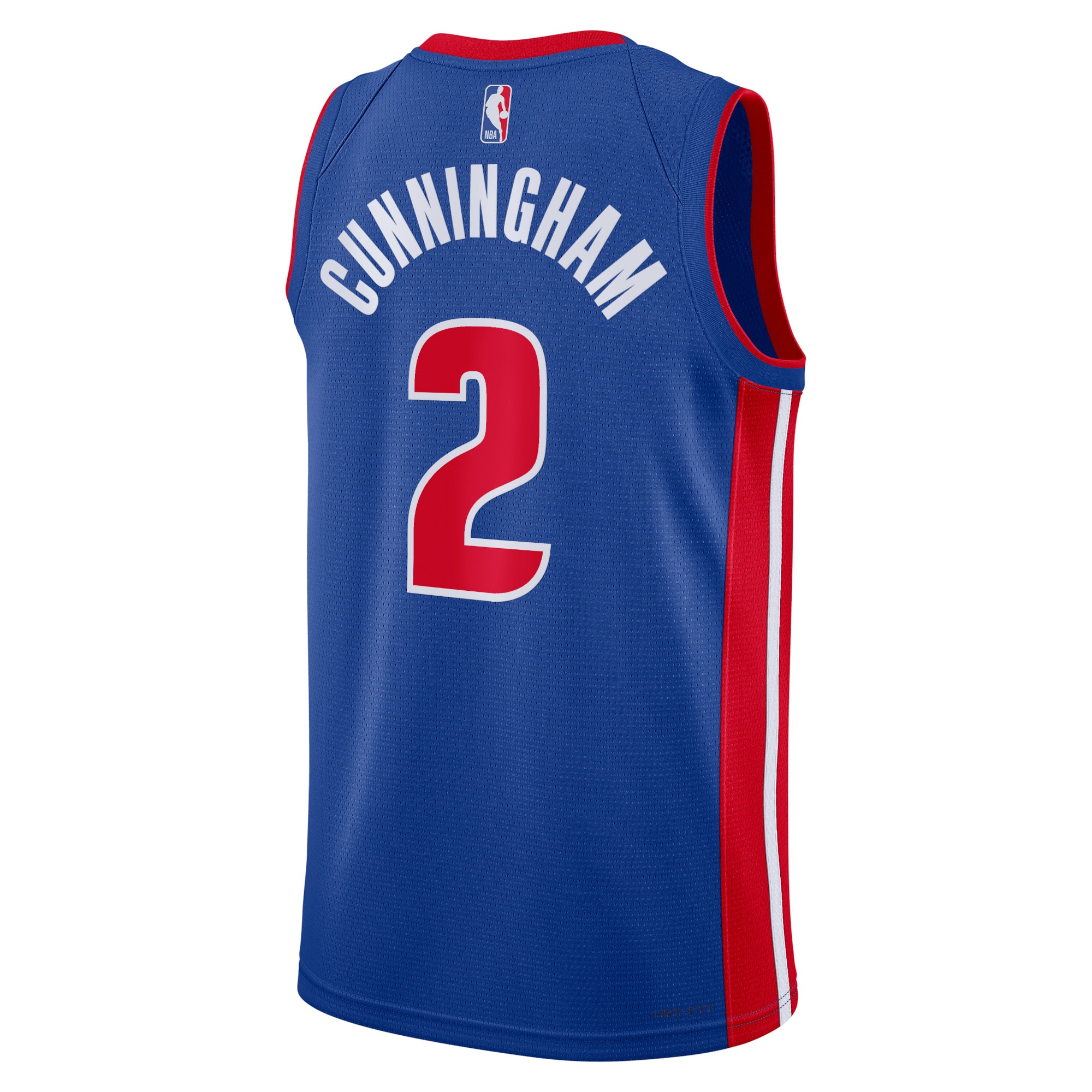 Alternative view of Detroit Pistons Icon Edition Swingman Jersey - Blue - Cade Cunningham - Unisex - JS620 
