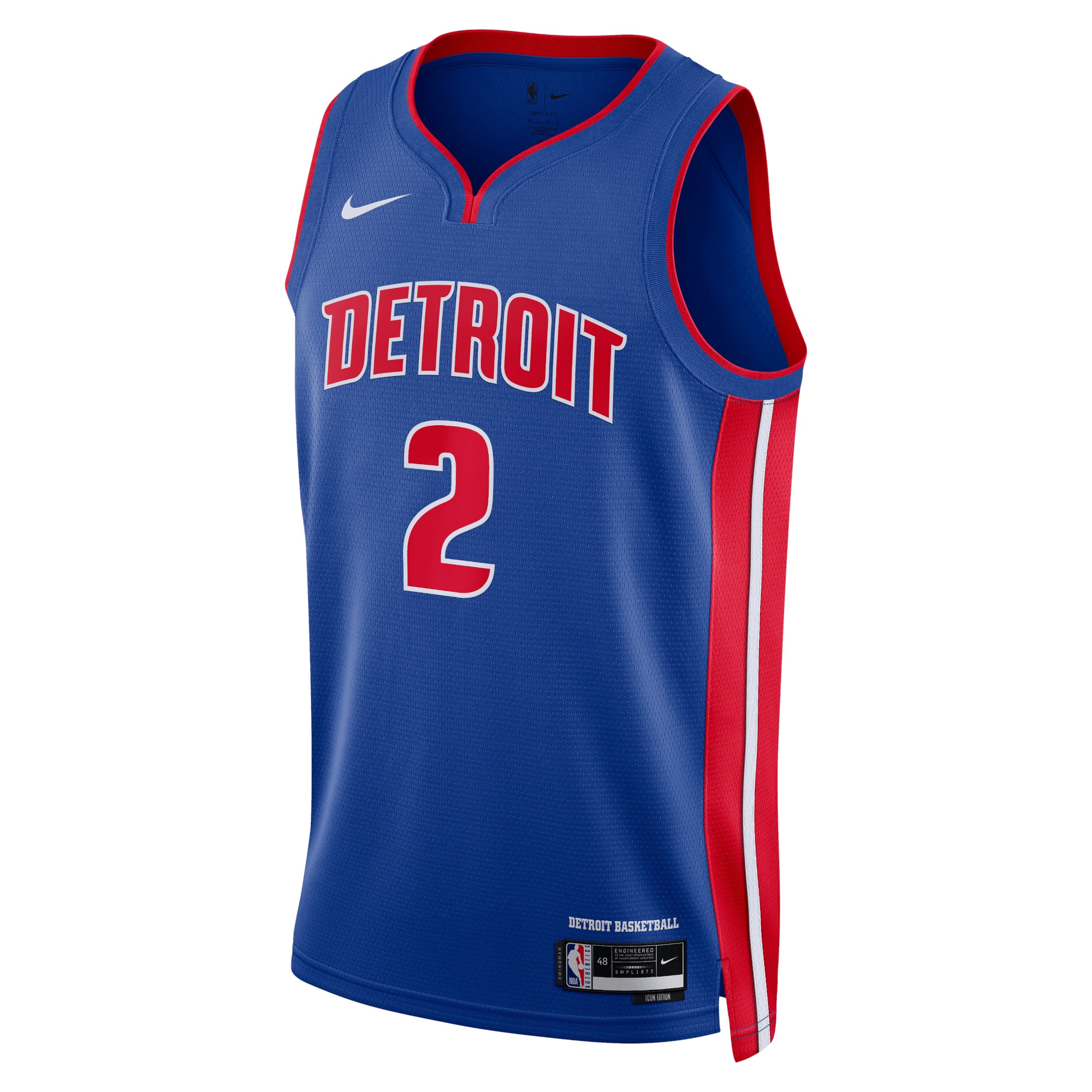 Detroit Pistons Icon Edition Swingman Jersey - Blue - Cade Cunningham - Youth - JS634 