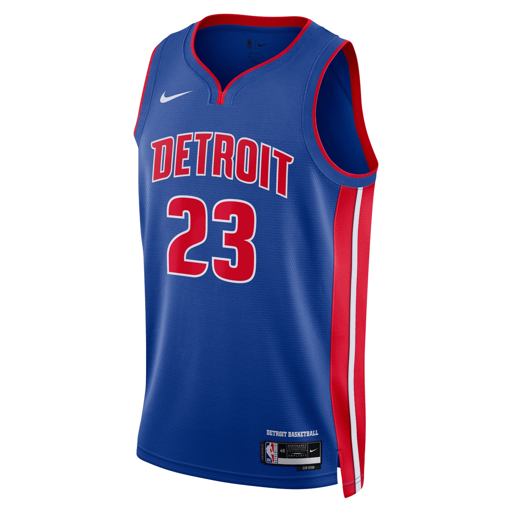Detroit Pistons Icon Edition Swingman Jersey - Blue - Jaden Ivey - Unisex - JS495 