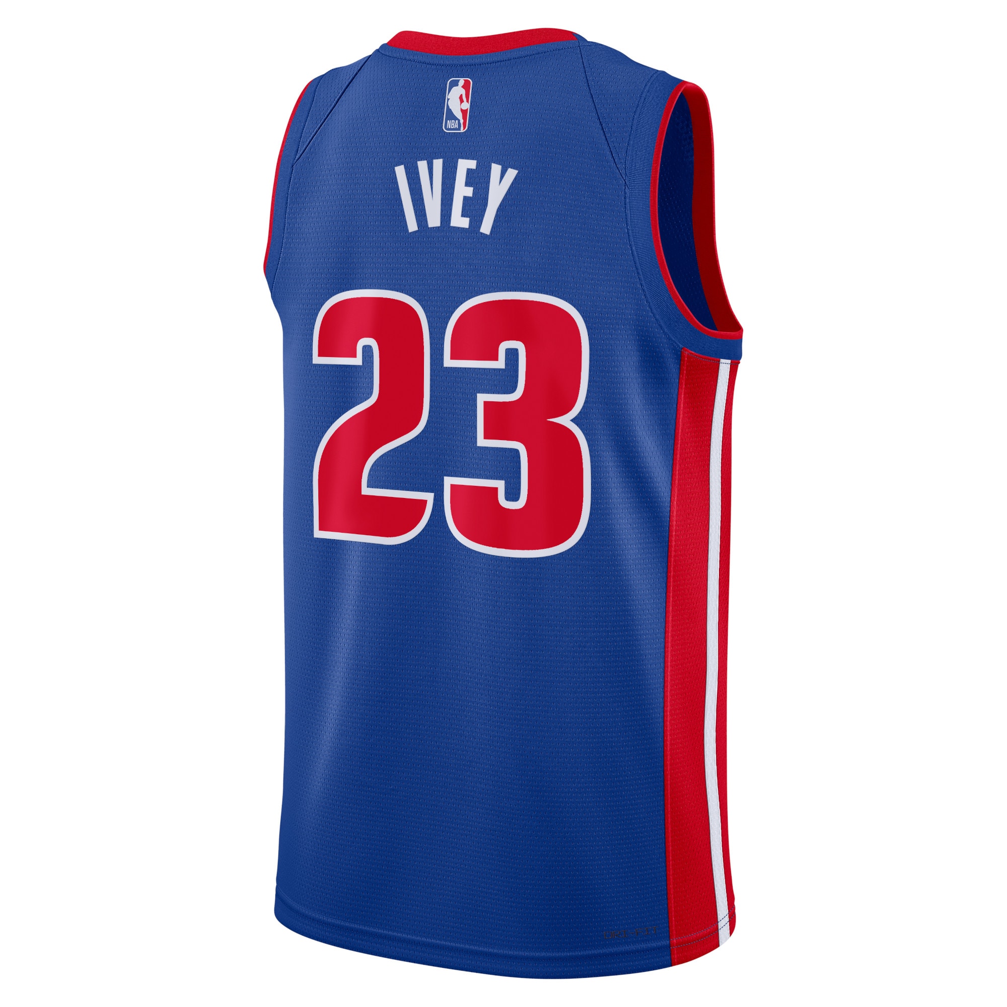 Alternative view of Detroit Pistons Icon Edition Swingman Jersey - Blue - Jaden Ivey - Youth - JS994 