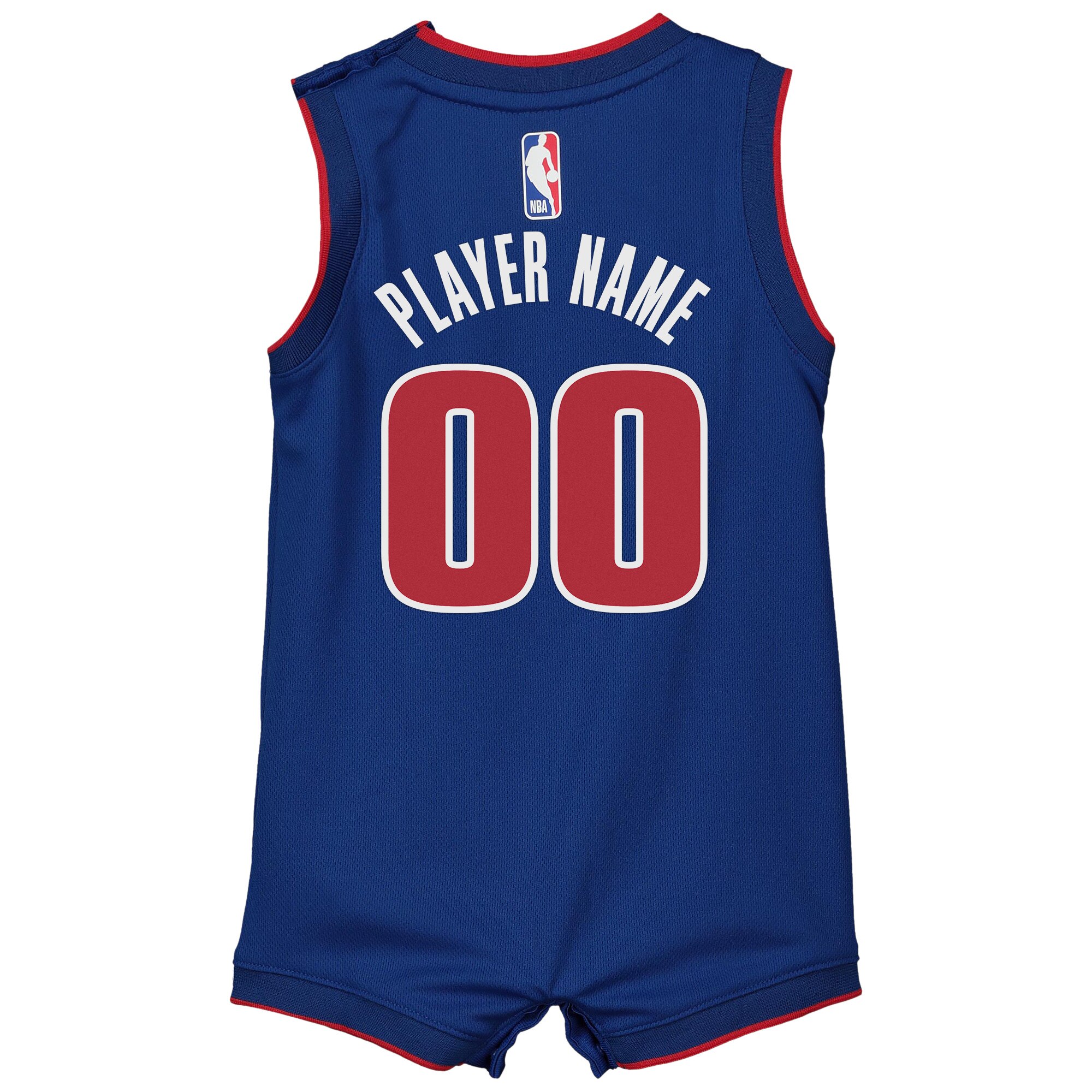 Alternative view of Detroit Pistons Icon Onesie Jersey - Custom - Infant - JS544 
