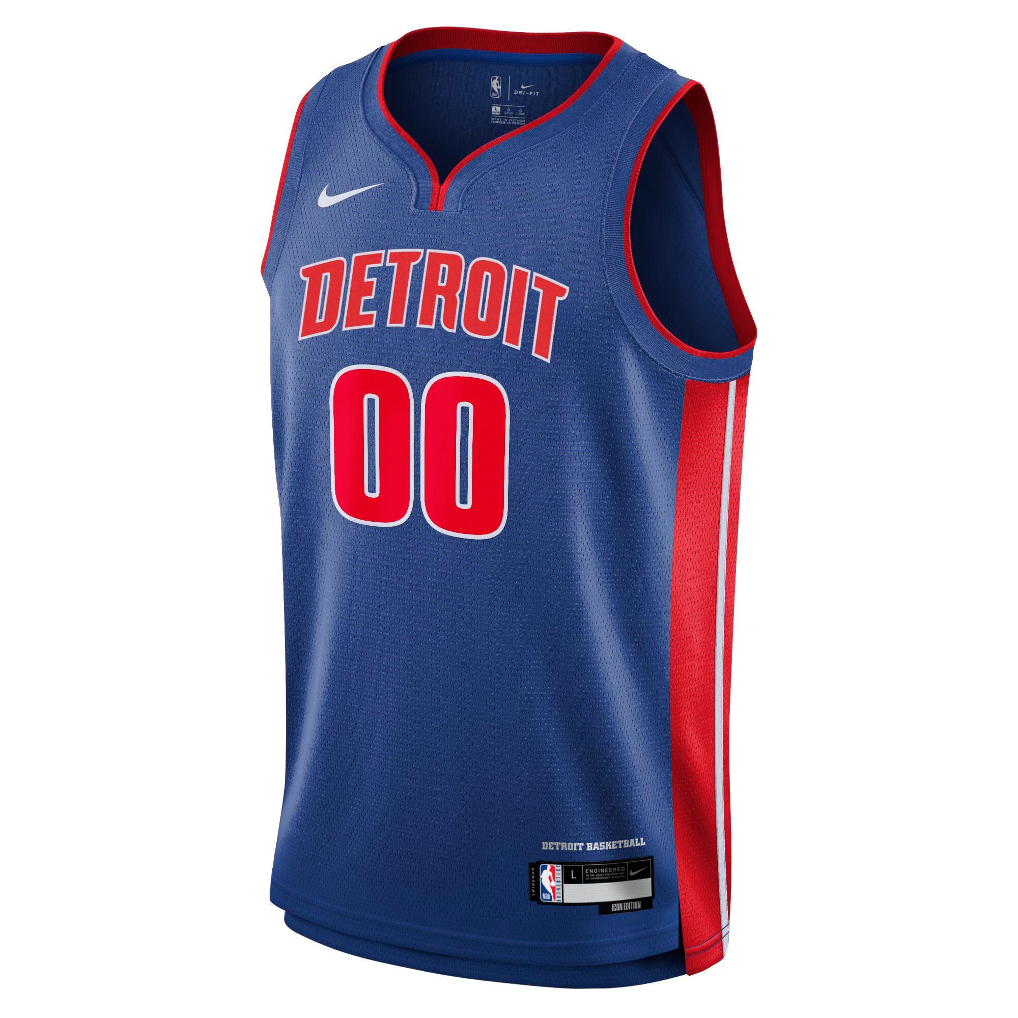 Alternative view of Detroit Pistons Icon Swingman Jersey - Custom - Youth - JS857 