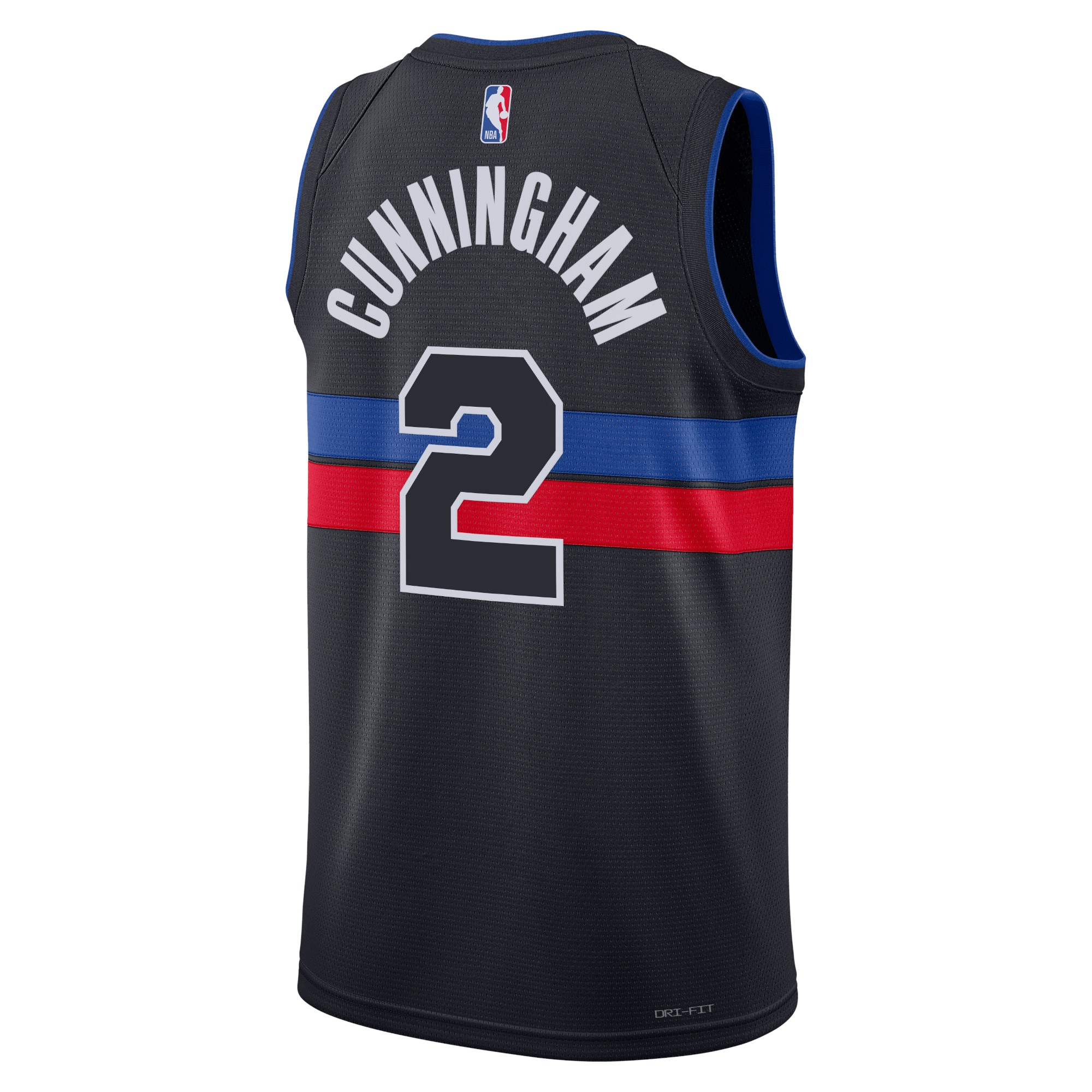 Alternative view of Detroit Pistons Jordan Statement Edition Swingman Jersey - Blue - Cade Cunningham - Unisex - JS127 