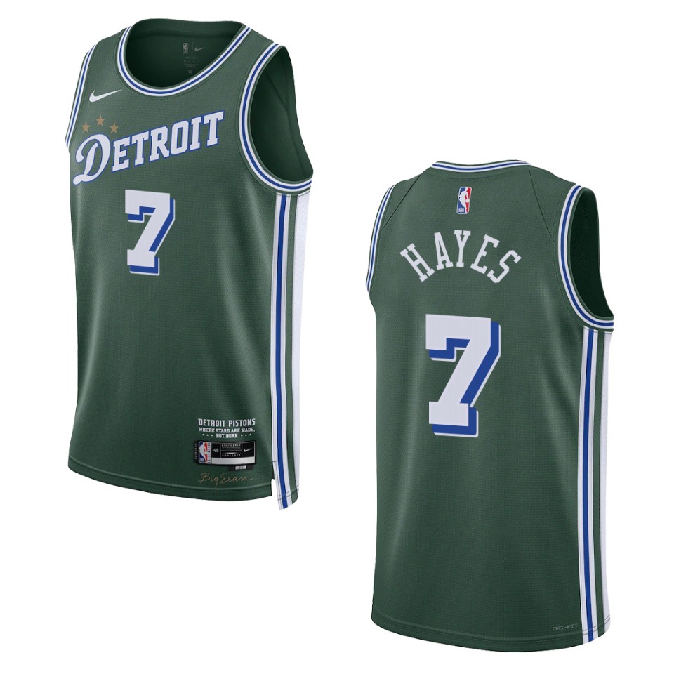 Detroit Pistons Killian Hayes 2022-23 City Edition Green Swingman Jersey