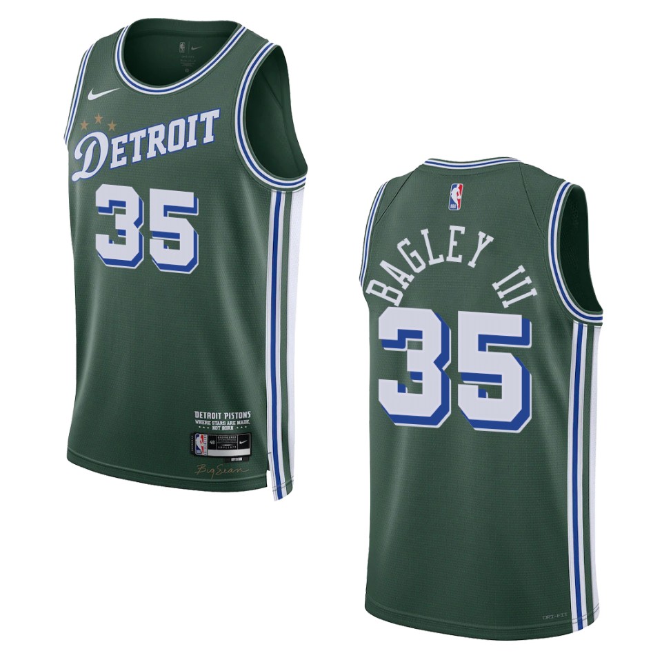 Detroit Pistons Marvin Bagley Iii 2022-23 City Edition Green Swingman Jersey