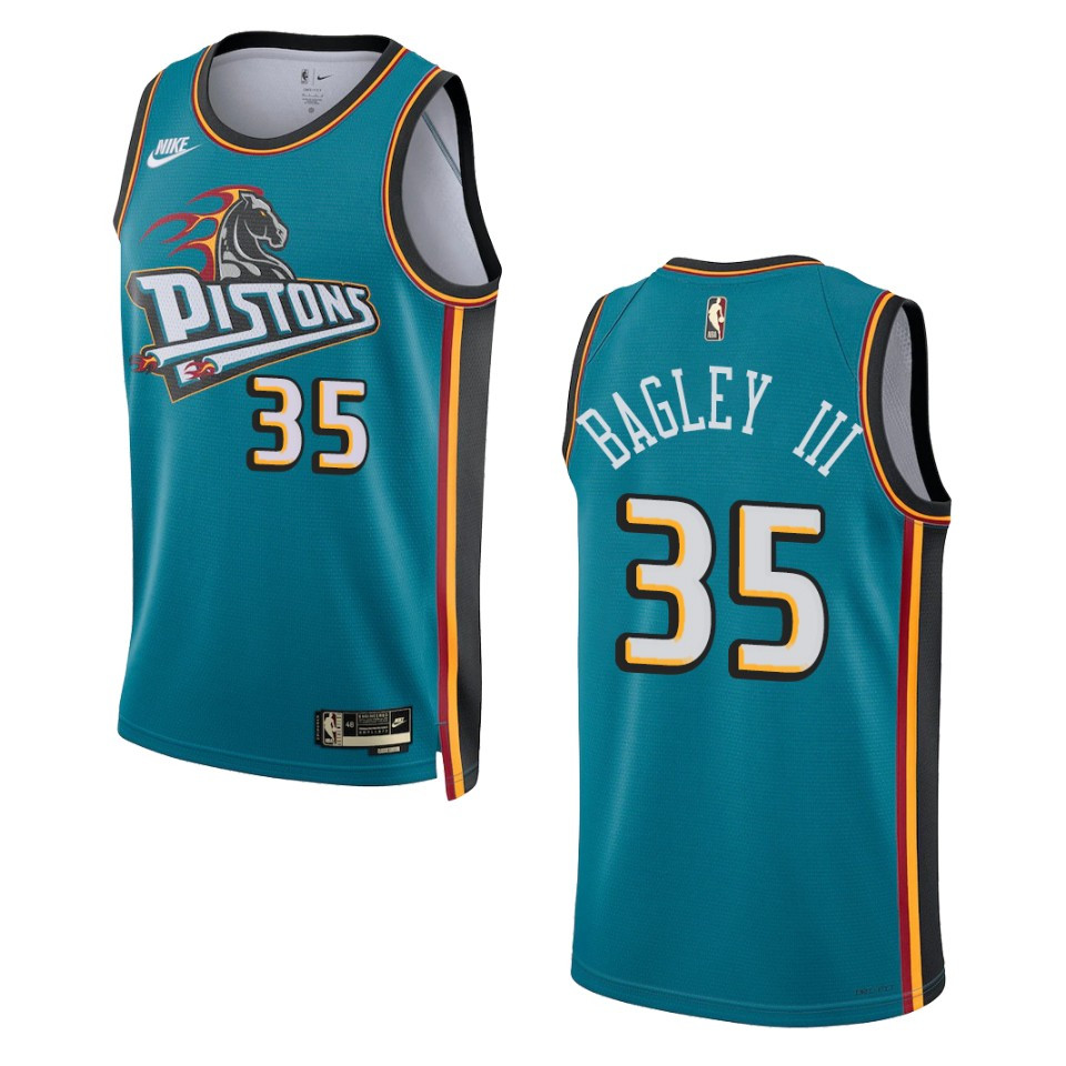 Detroit Pistons Marvin Bagley Iii Teal Swingman 2022-23 Classic Edition Jersey