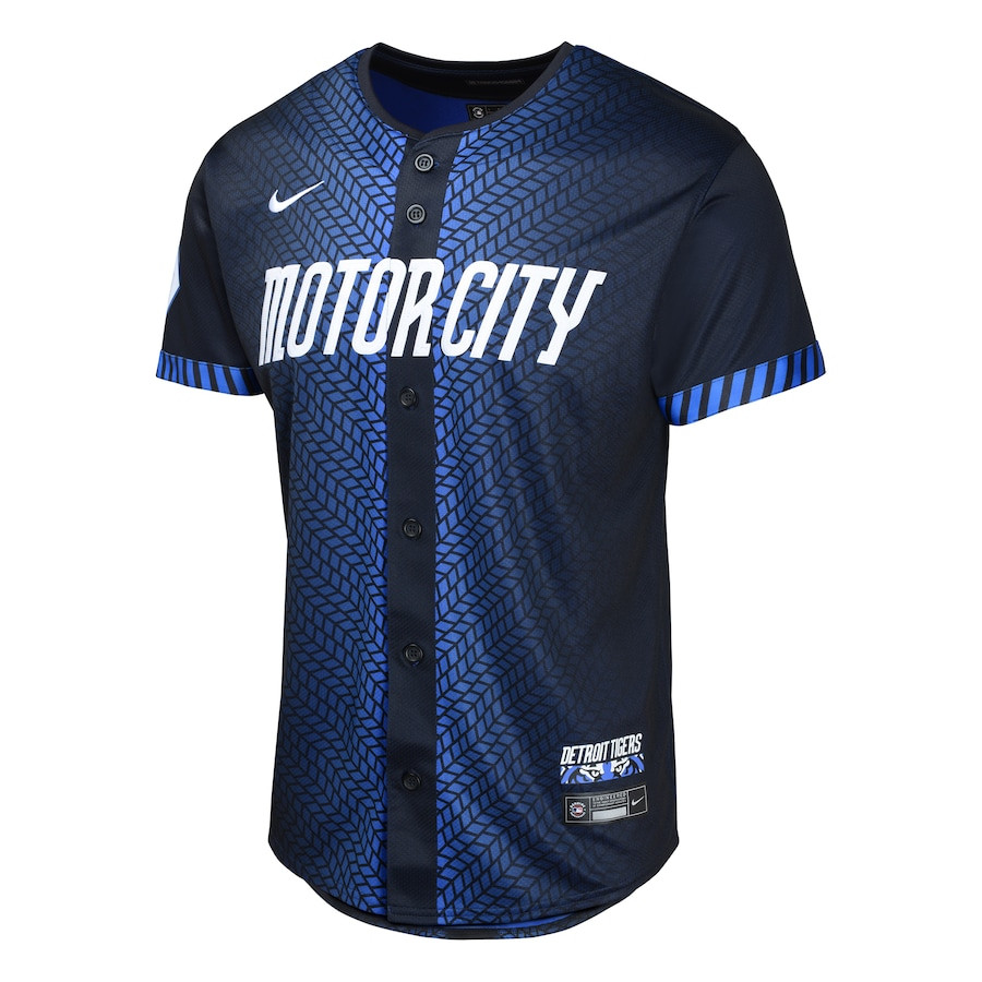 Alternative view of Detroit Tigers 2024 City Connect Limited Custom YOUTH Jersey - Navy