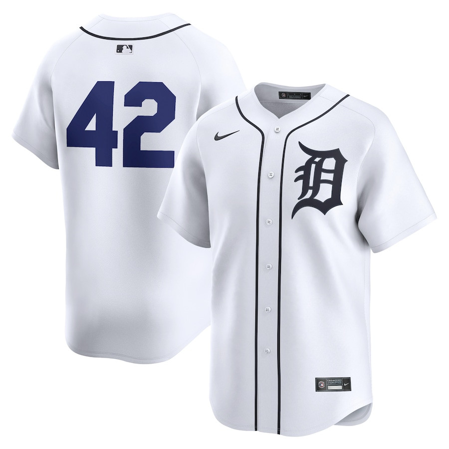 Detroit Tigers 2024 Jackie Robinson Day Home Men Limited Jersey - White