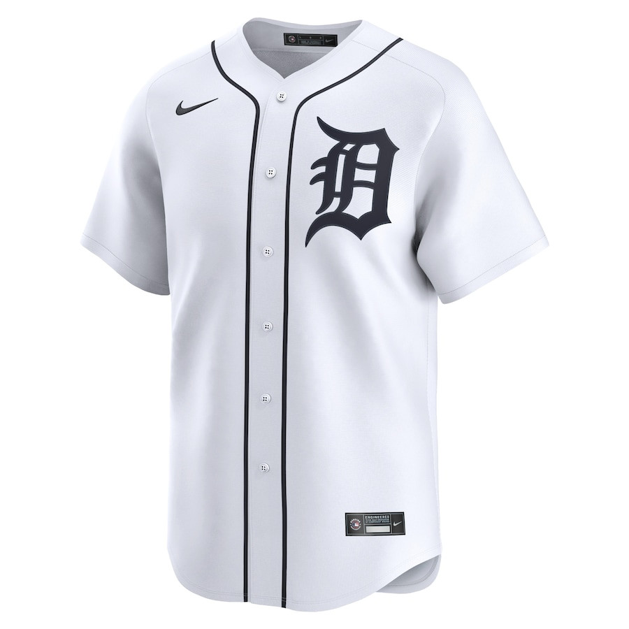 Alternative view of Detroit Tigers 2024 Jackie Robinson Day Home Men Limited Jersey - White