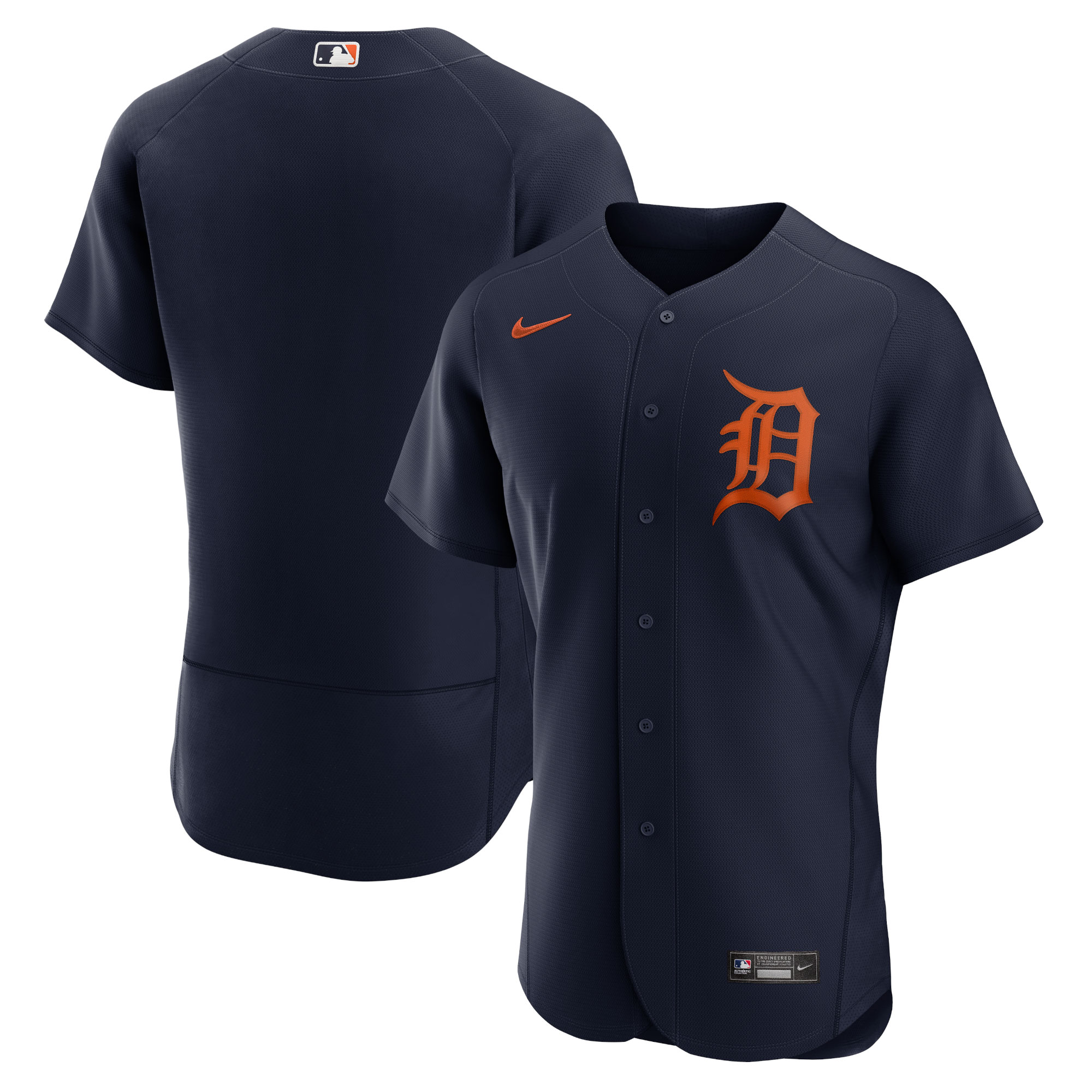 Detroit Tigers Alternate Authentic Logo Team Jersey – Navy
