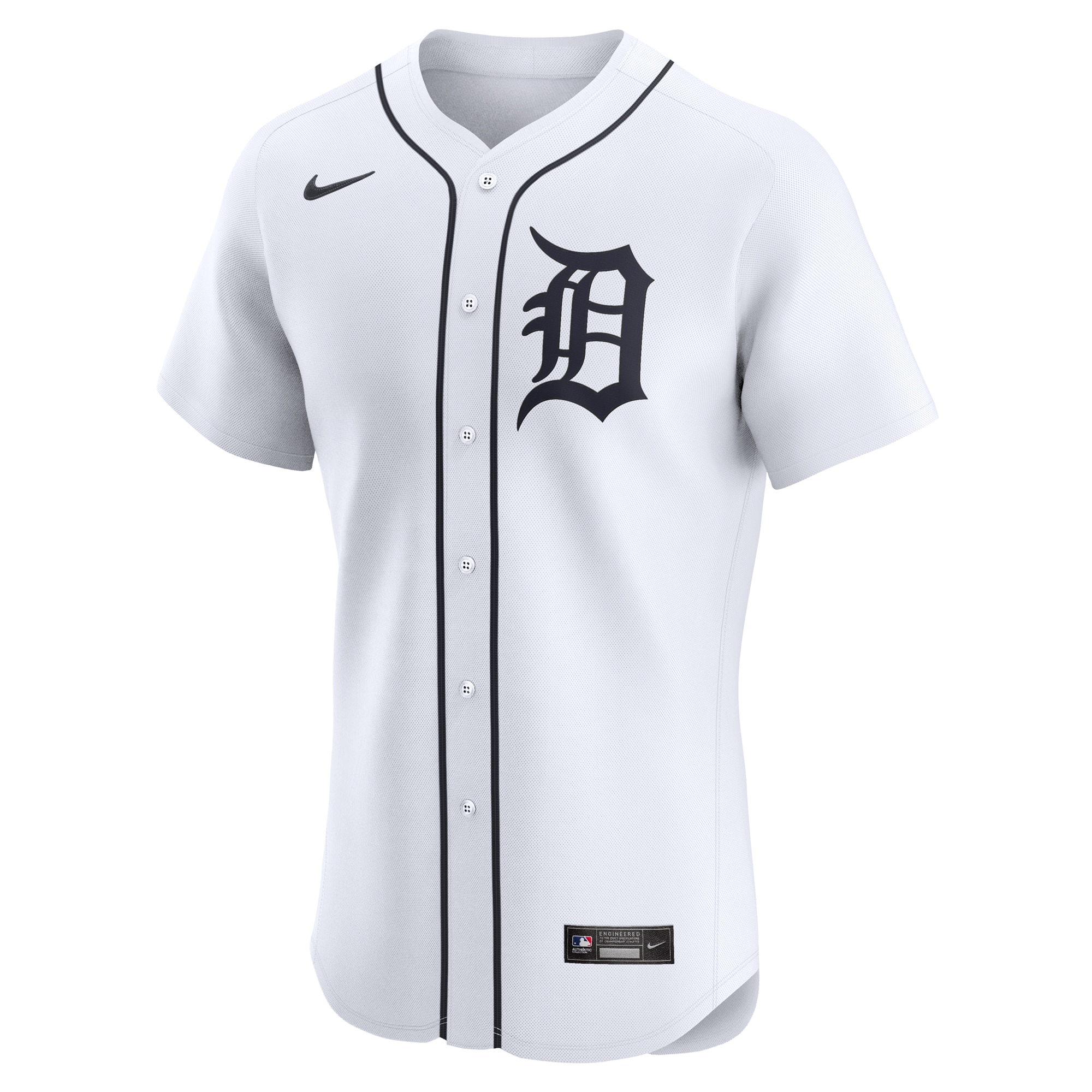 Alternative view of Detroit Tigers Home Elite Custom Jersey - White