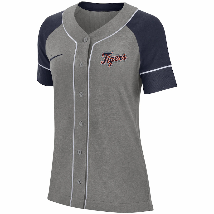 Alternative view of Detroit Tigers Women's Classic Baseball Jersey - Gray