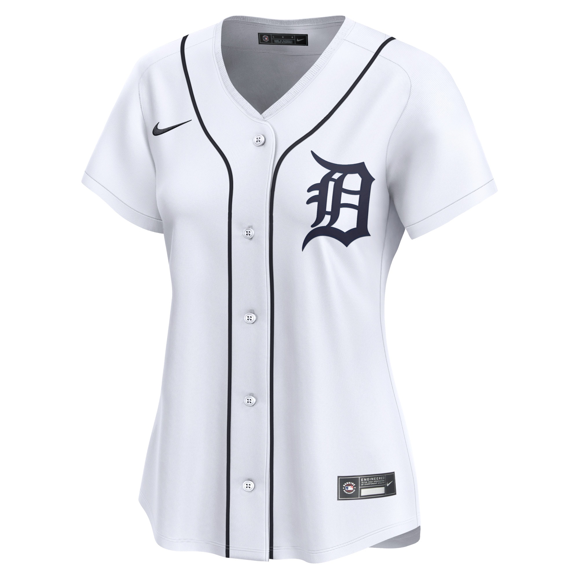 Alternative view of Detroit Tigers Women's Home Limited Custom Jersey - White