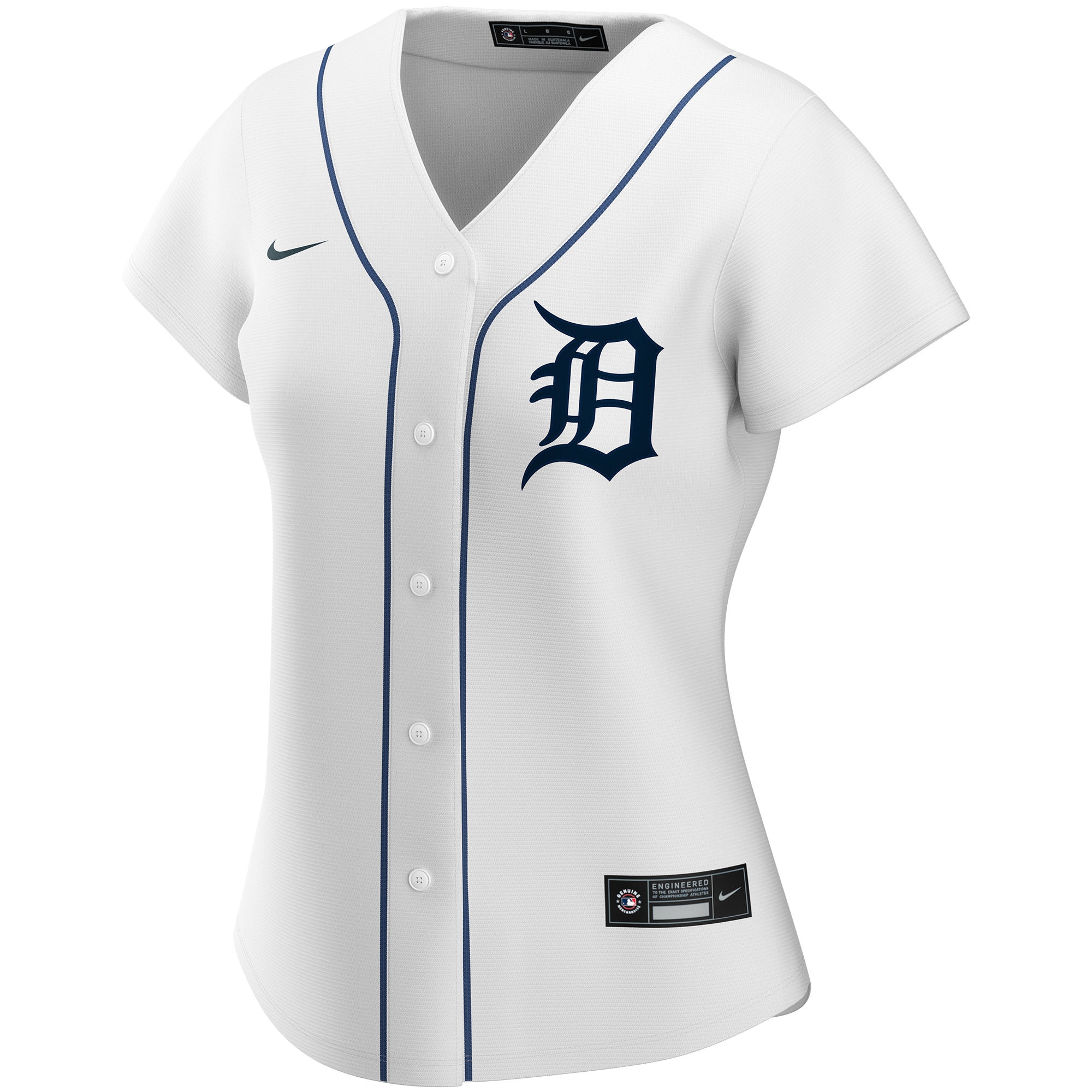 Alternative view of Detroit Tigers Women's Home Replica Custom Jersey - White