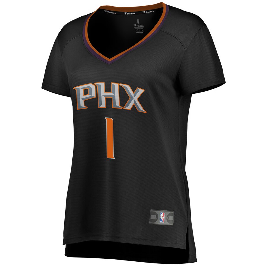 Alternative view of Devin Booker Phoenix Suns Fanatics Branded Women's Fast Break Replica Statement Edition Jersey - Black