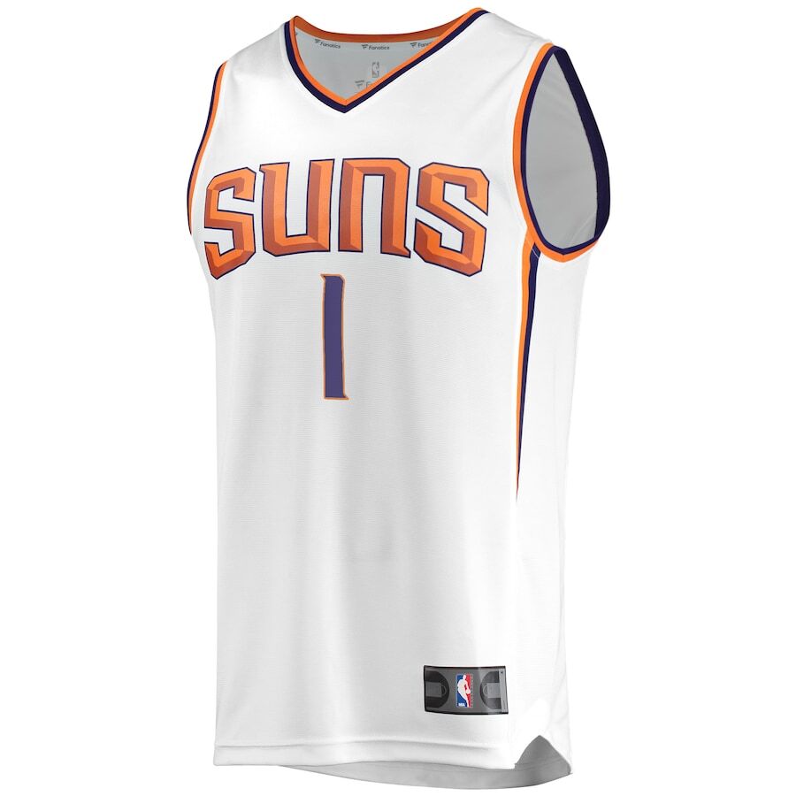 Alternative view of Devin Booker Phoenix Suns Fanatics Branded Youth Fast Break Replica Player Jersey – Association Edition – White