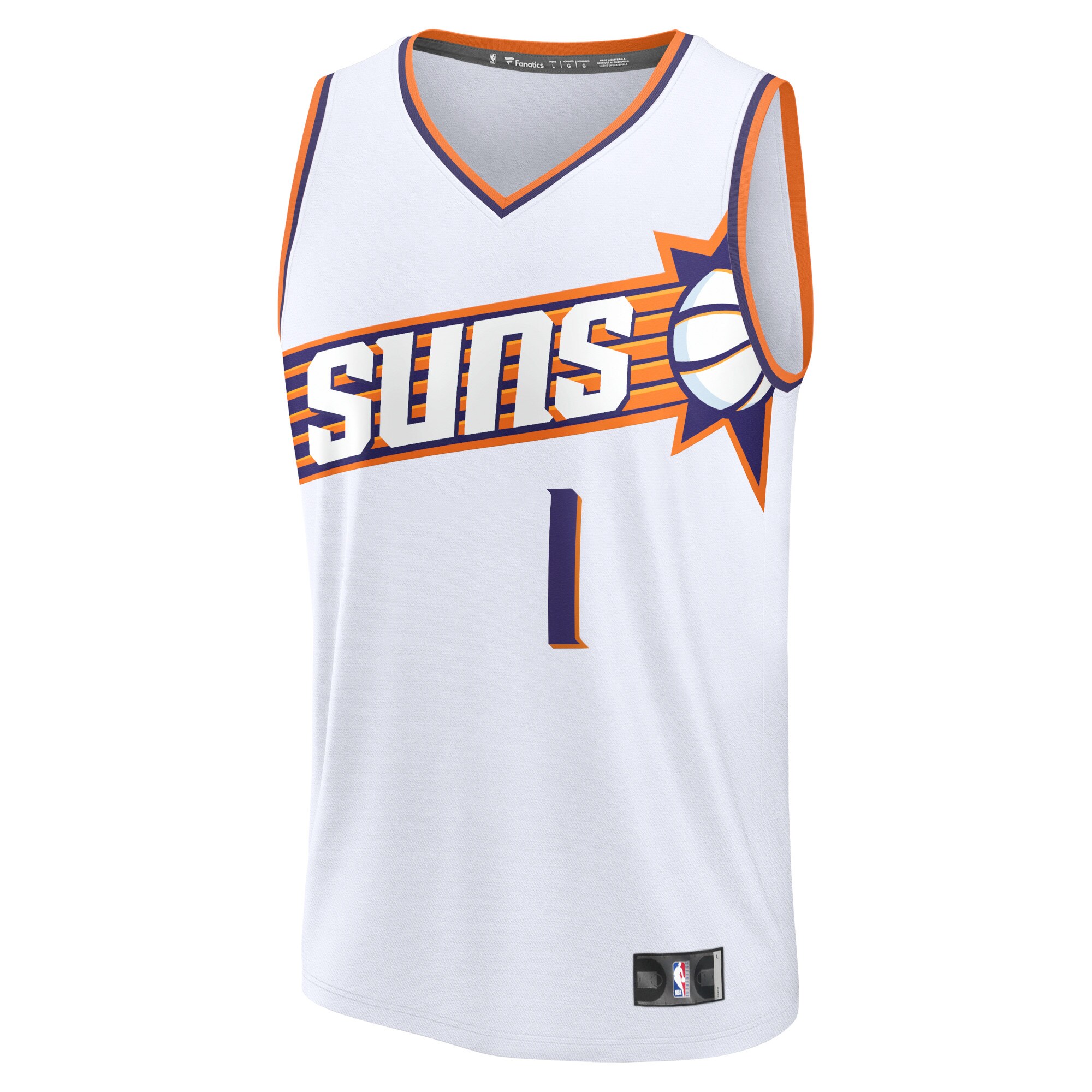 Alternative view of Devin Booker Phoenix Suns Fanatics Fast Break Replica Jersey - Association Edition - White