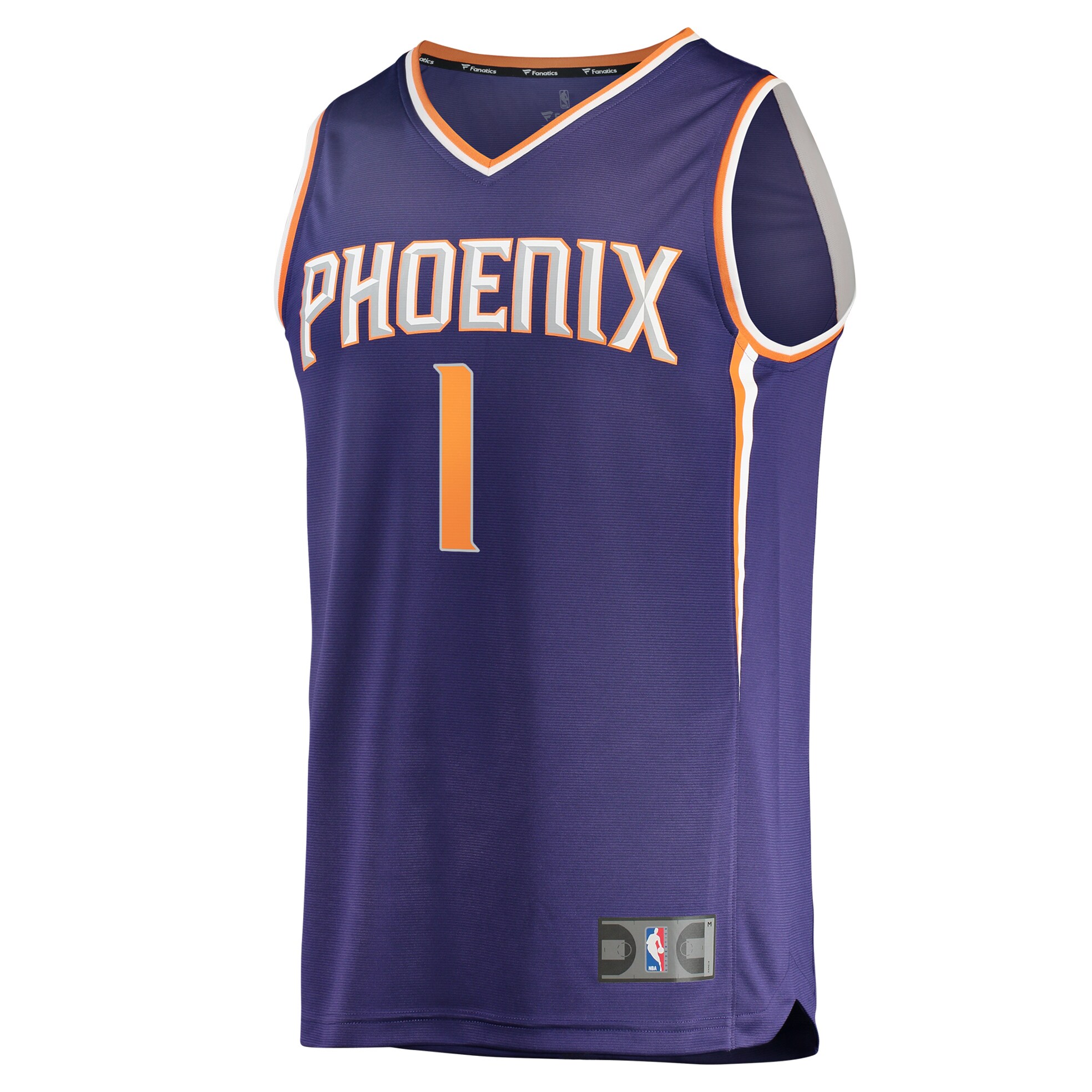 Alternative view of Devin Booker Phoenix Suns Fanatics Fast Break Replica Jersey Purple - Icon Edition