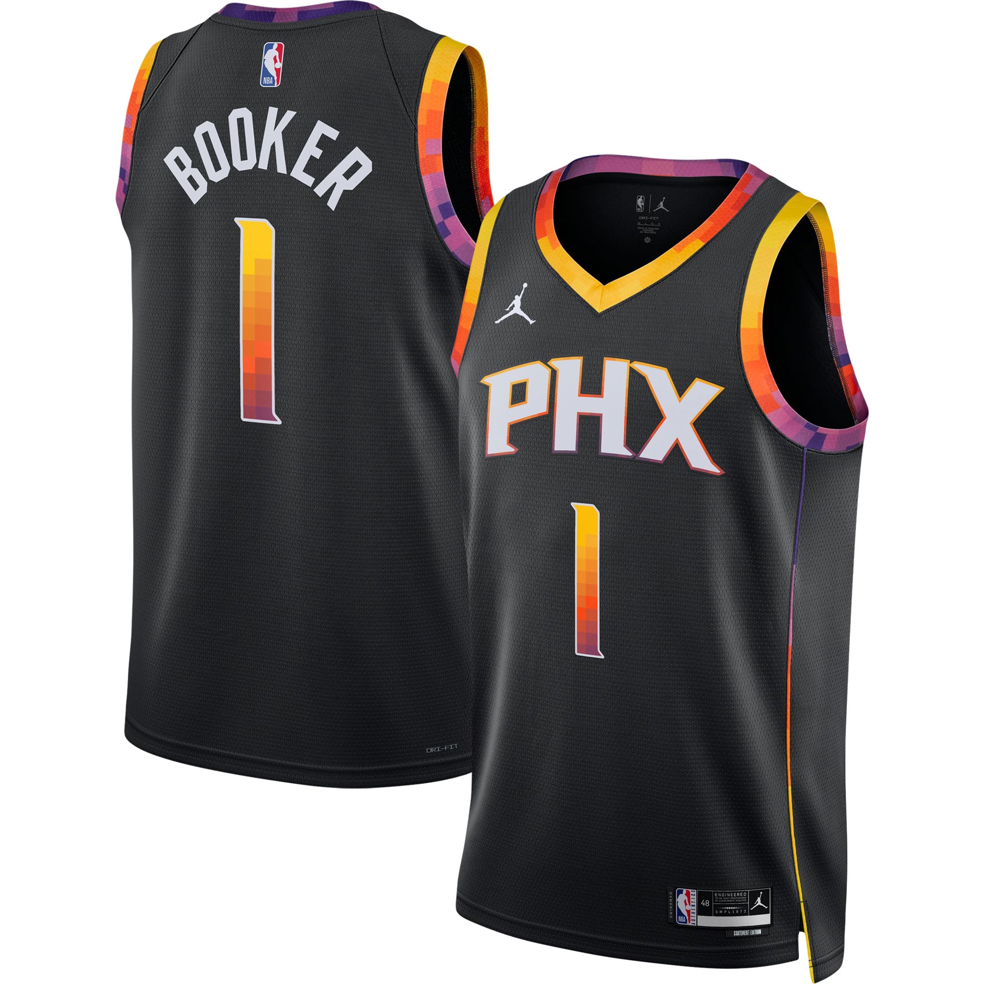 Devin Booker Phoenix Suns Jordan Brand Unisex Swingman Jersey – Statement Edition – Black